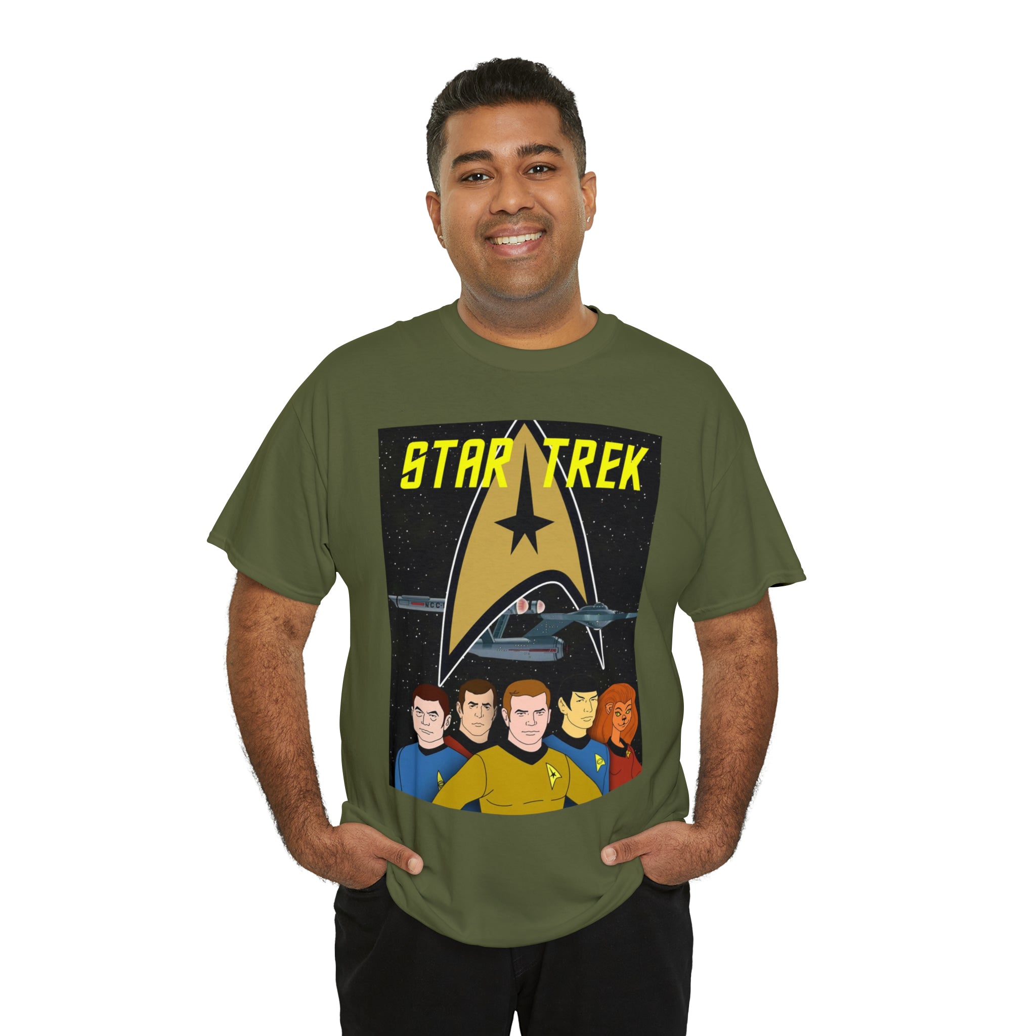 Star Trek Cartoon- Unisex Heavy Cotton T-Shirt - Creations by Chris and Carlos