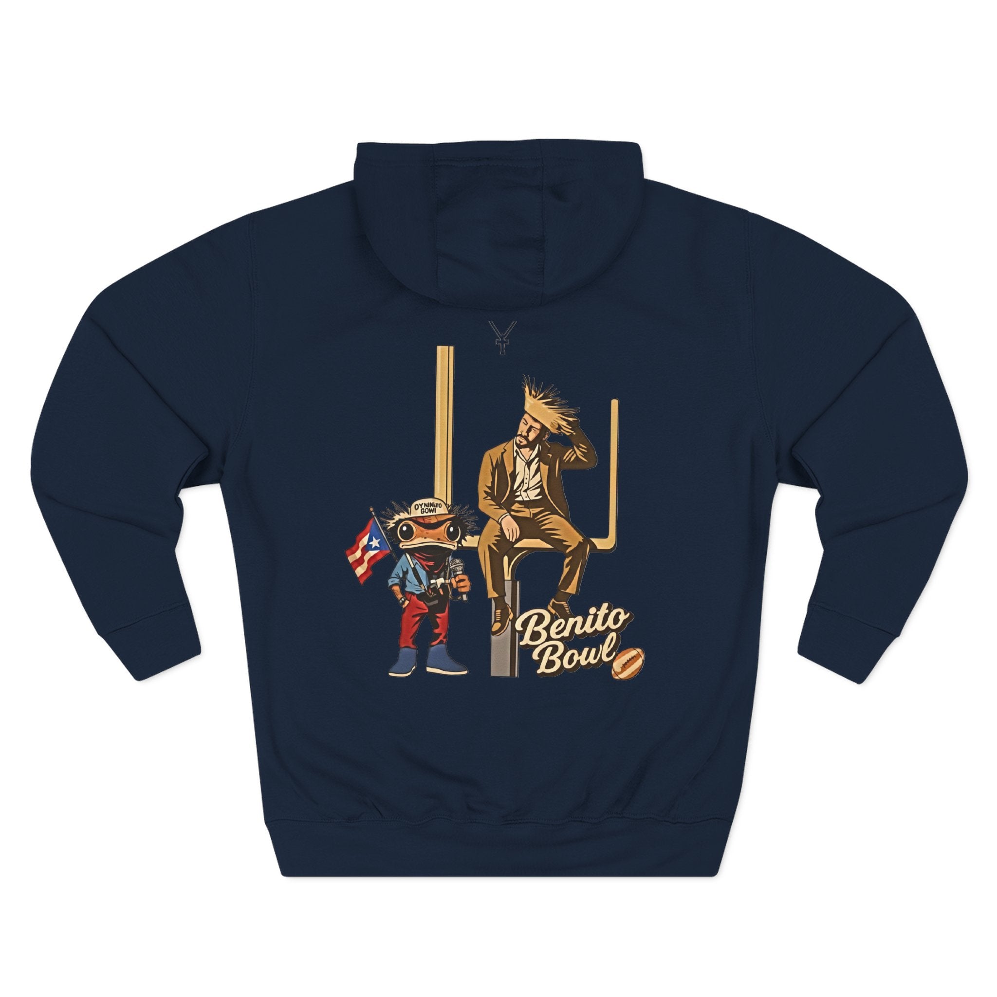 94 BNY Bunny Football Hoodie — Funny Easter Sports Pullover - Creations by Chris and Carlos