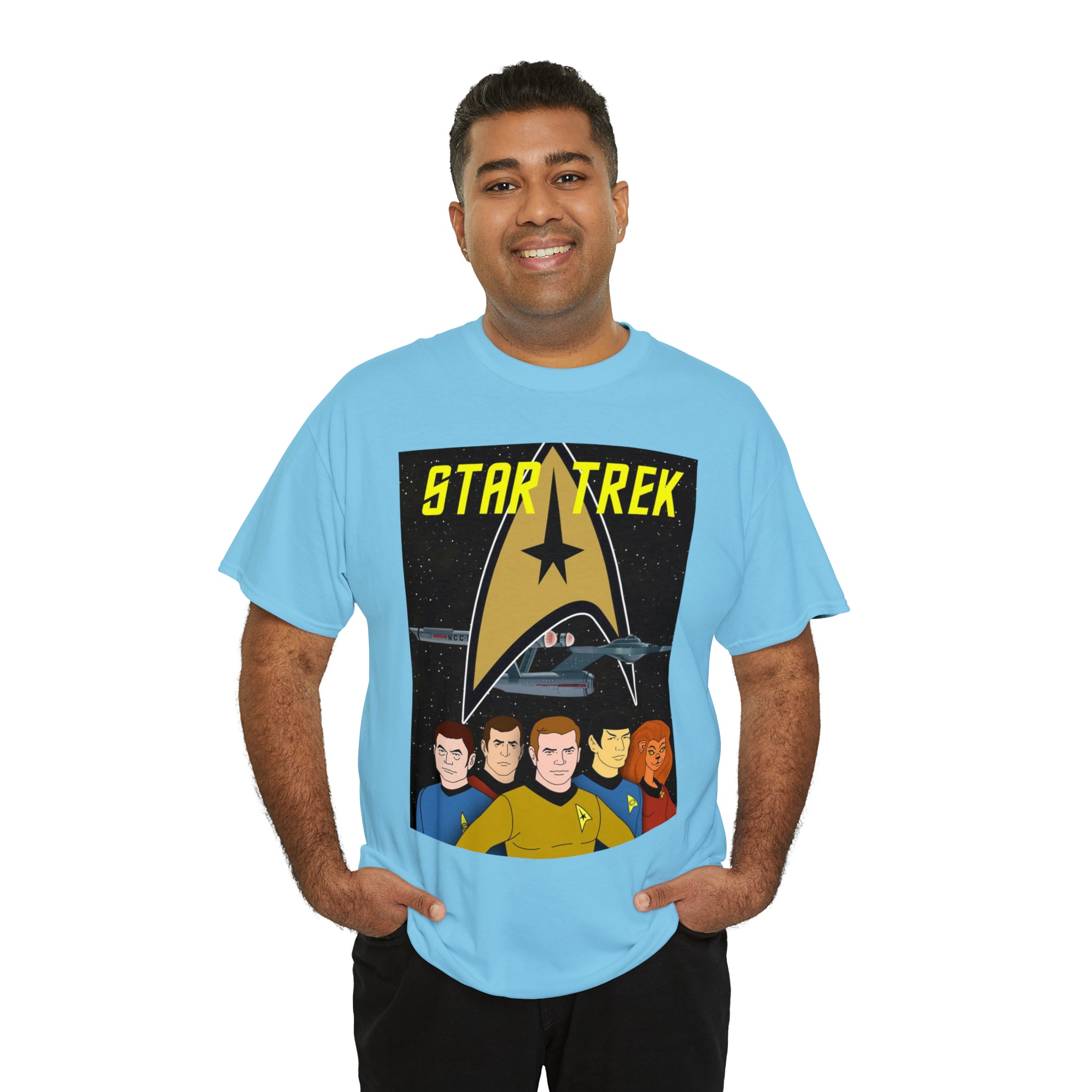 Star Trek Cartoon- Unisex Heavy Cotton T-Shirt - Creations by Chris and Carlos
