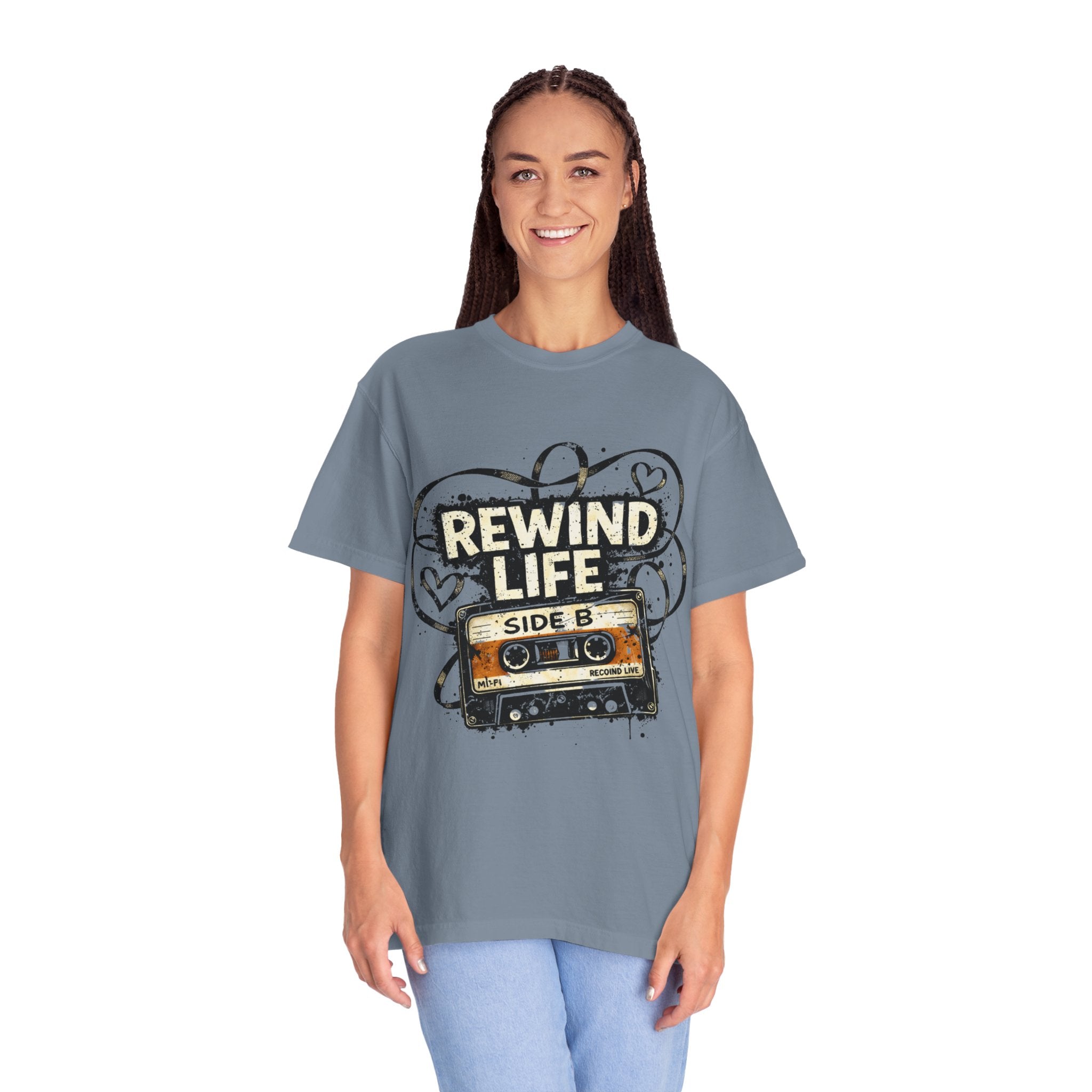 Rewind Life Cassette T-Shirt - Creations by Chris and Carlos
