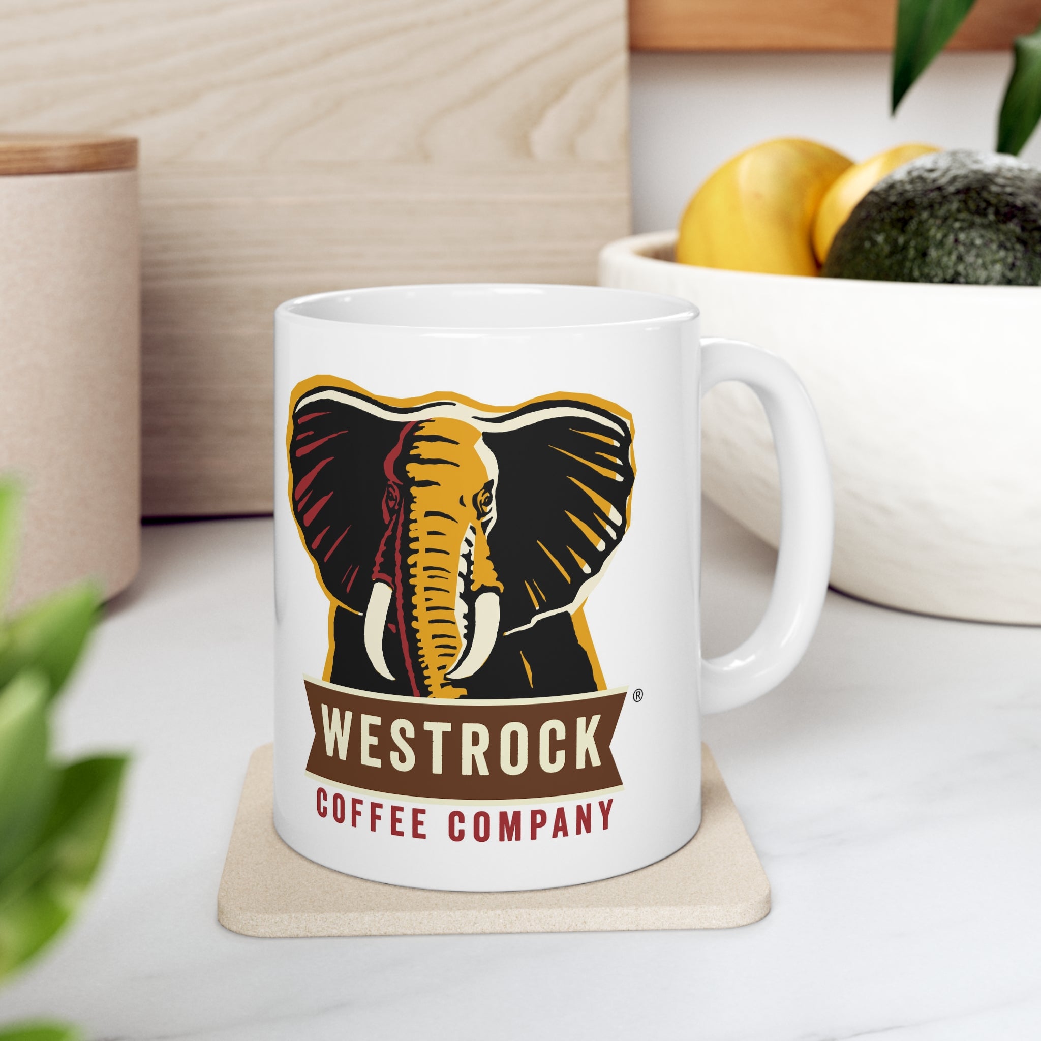 Westrock Coffee- White Ceramic Mug - Creations by Chris and Carlos