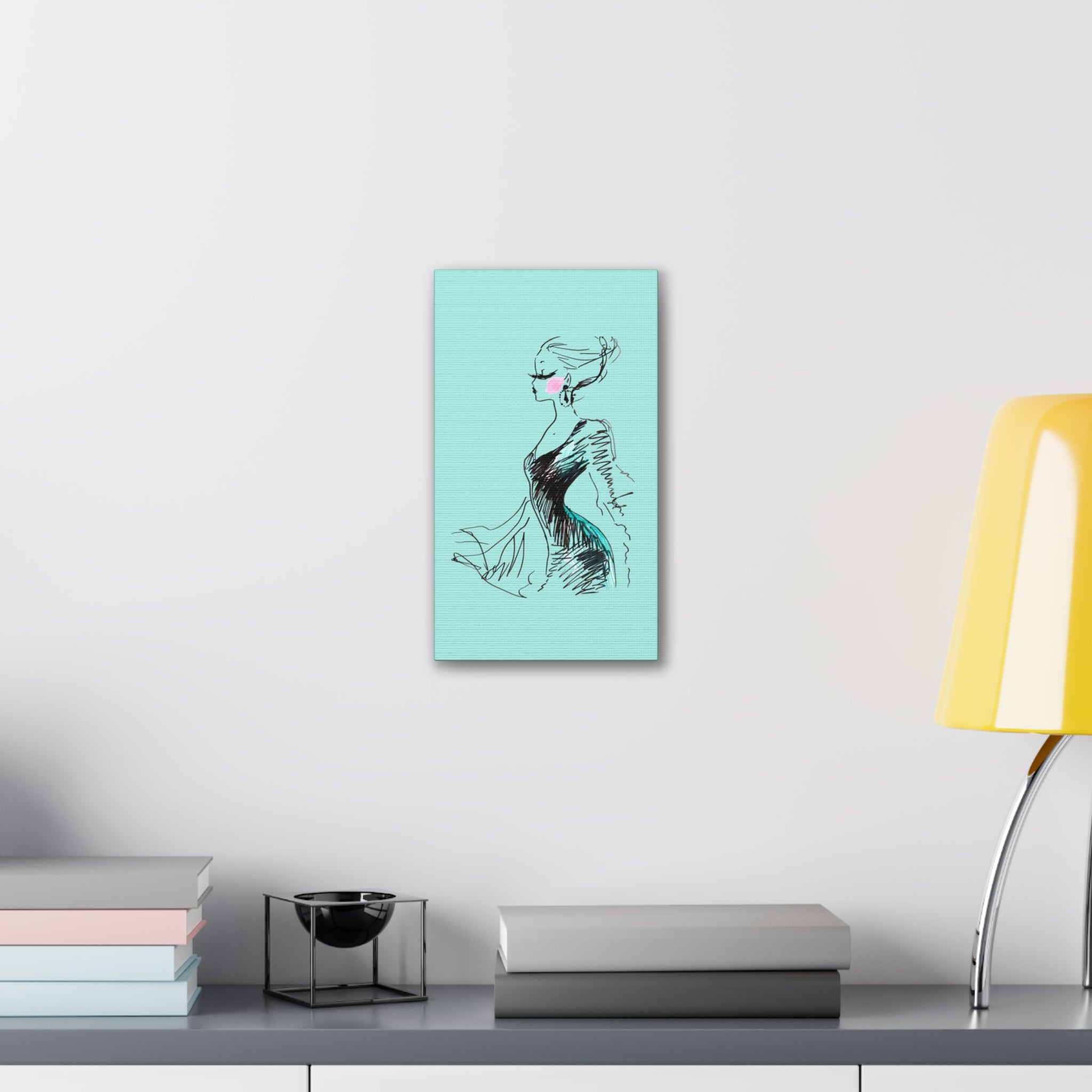 Fashion Illustration Canvas Print — Elegant Woman Sketch Wall Art - Creations by Chris and Carlos
