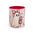 Cute Pink Ghost Mug — Kawaii Ghost Holding Diet Cola, Pink Checkered Coffee Cup (11oz/15oz)
