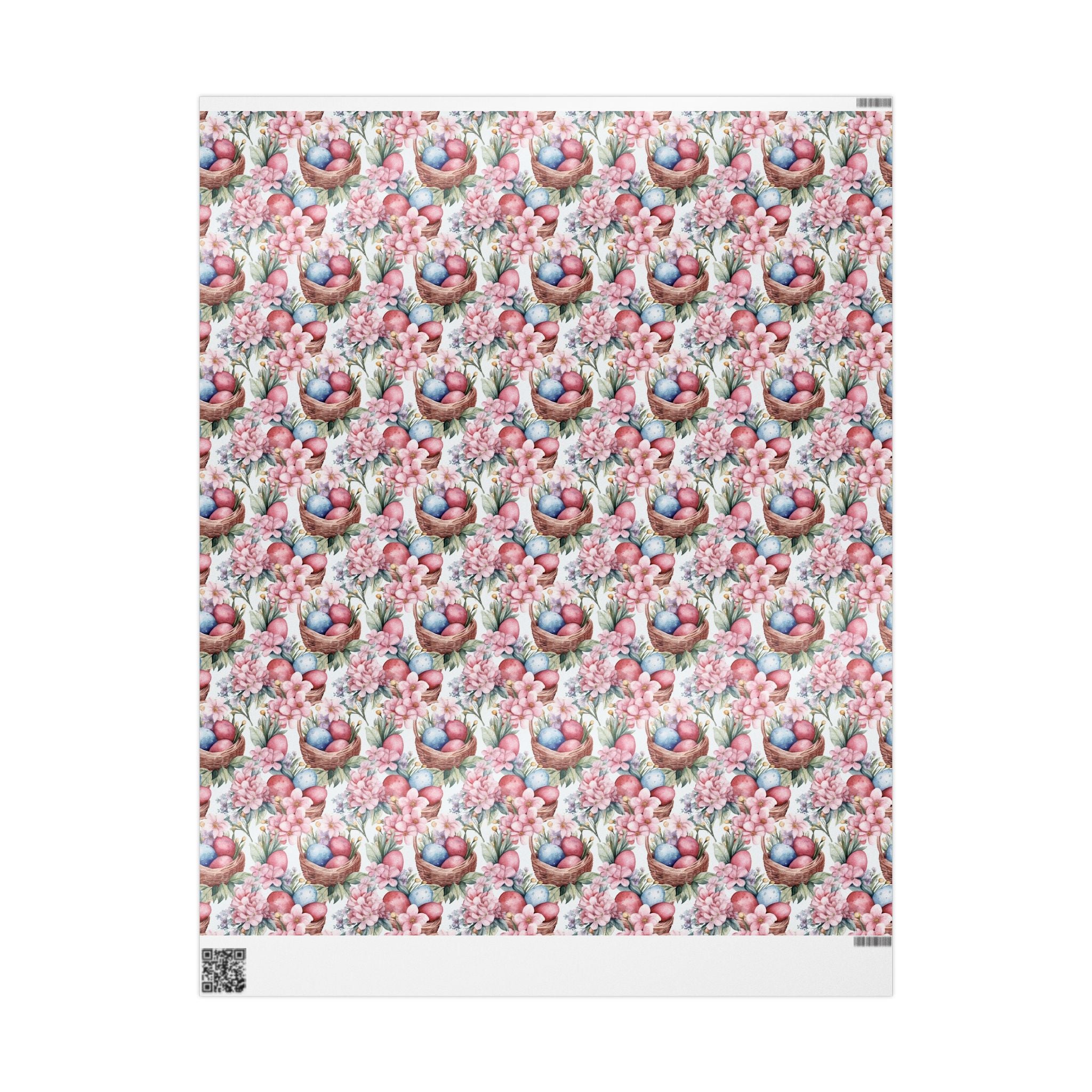 Easter Pastel Bunny & Eggs Wrapping Paper Roll — Floral Spring Gift Wrap - Creations by Chris and Carlos