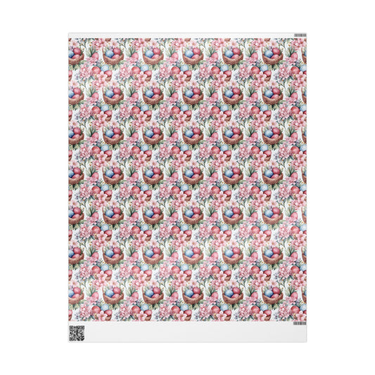 Easter Pastel Bunny & Eggs Wrapping Paper Roll — Floral Spring Gift Wrap - Creations by Chris and Carlos
