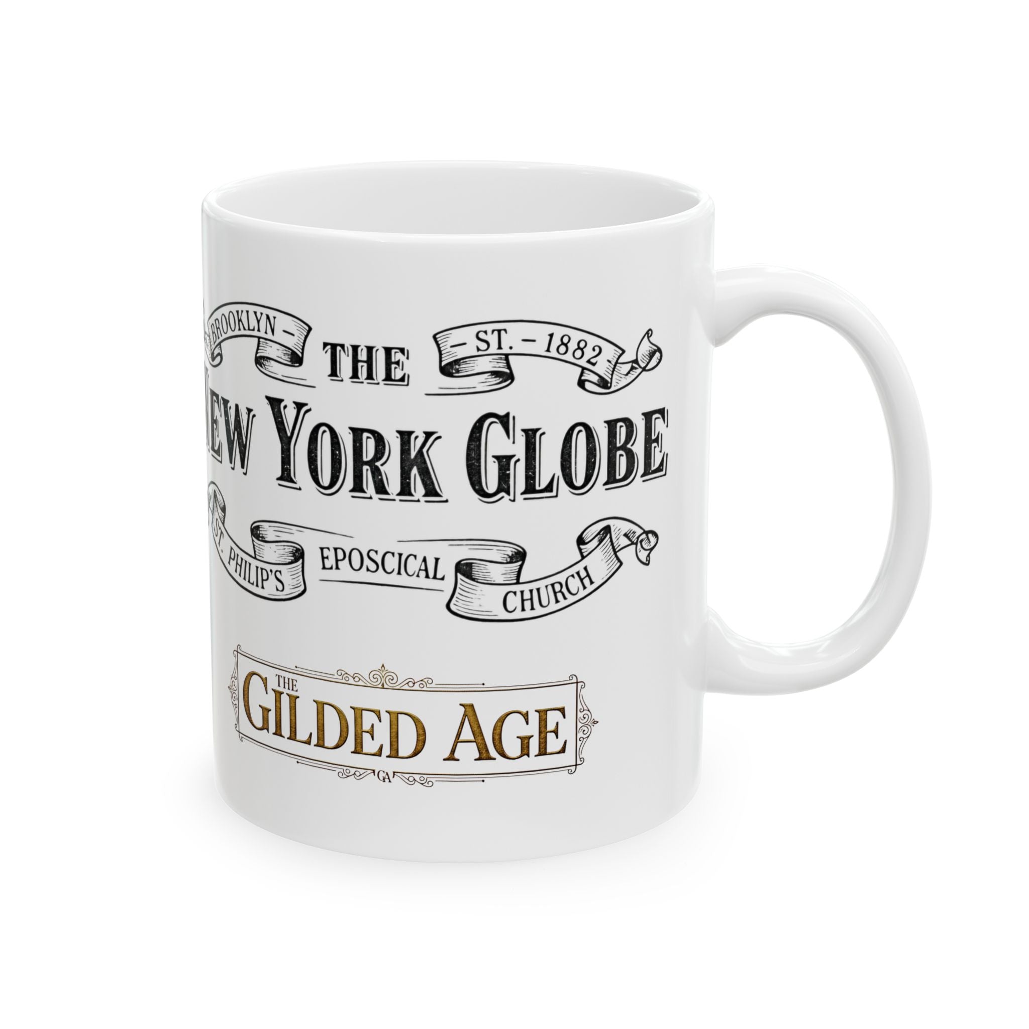 New York Vintage Newspaper Ceramic Mug — The Gilded Age Design (11oz, 15oz) - Creations by Chris and Carlos