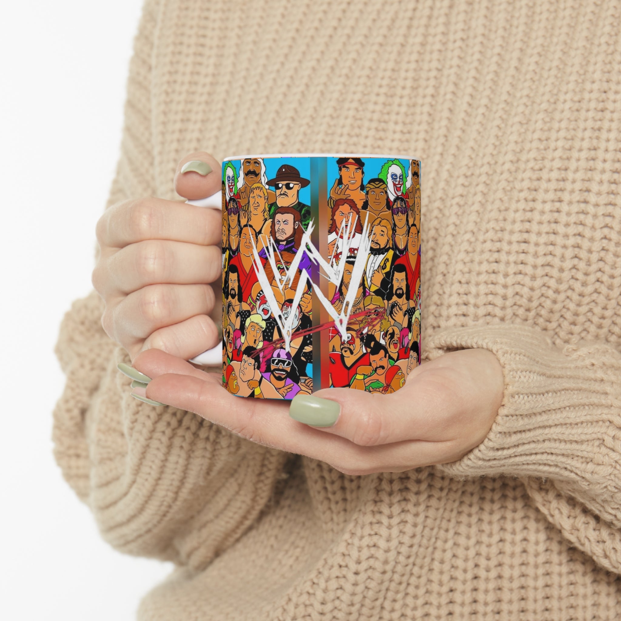 WWE Champions-  White Ceramic Mug - Creations by Chris and Carlos