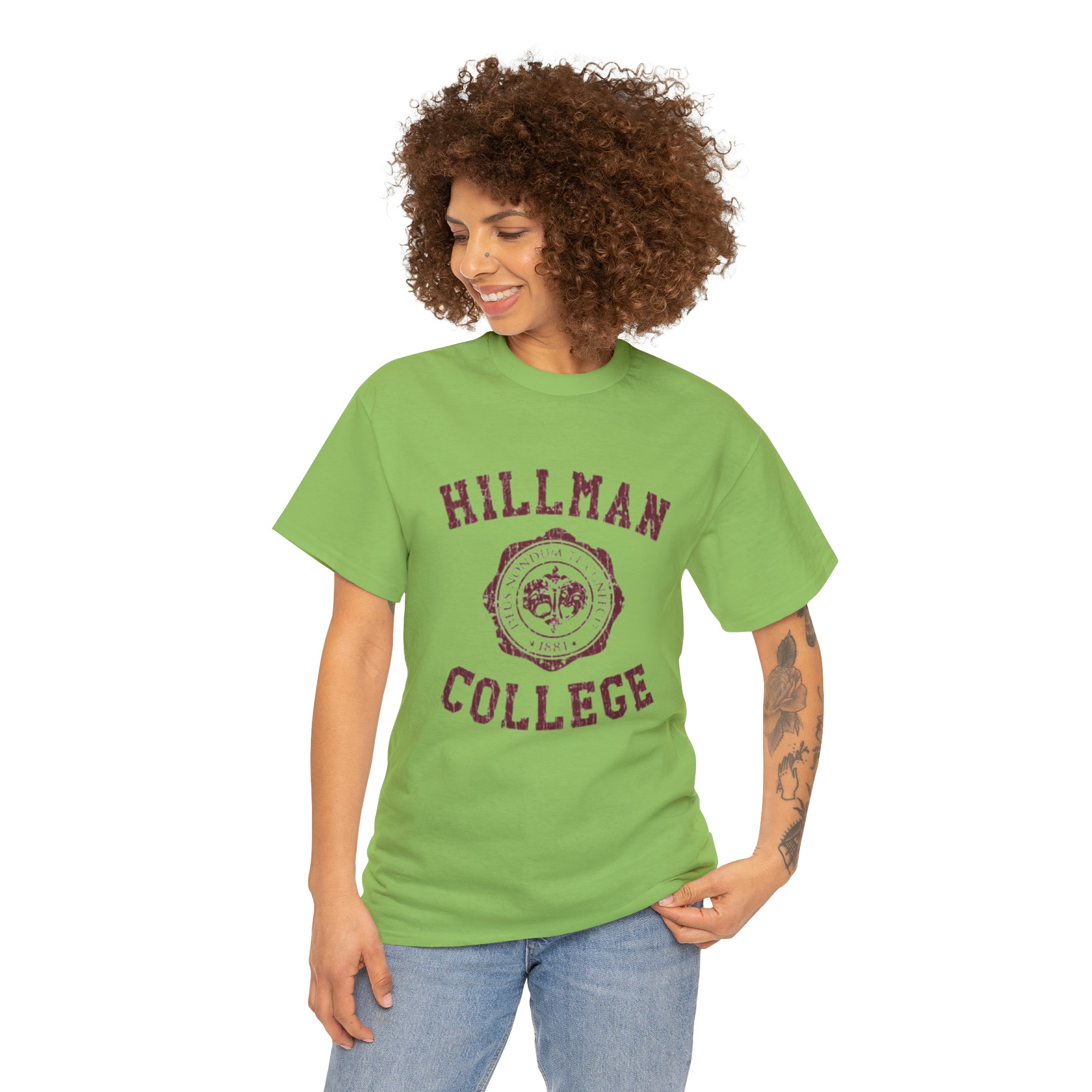 Hillman College- Unisex Heavy Cotton T-Shirt - Creations by Chris and Carlos