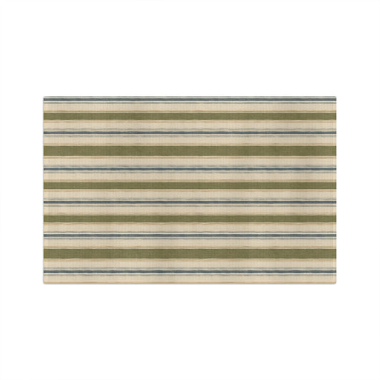 Green Stripe Microfiber Tea Towel — Farmhouse Kitchen Dish Cloth - Creations by Chris and Carlos