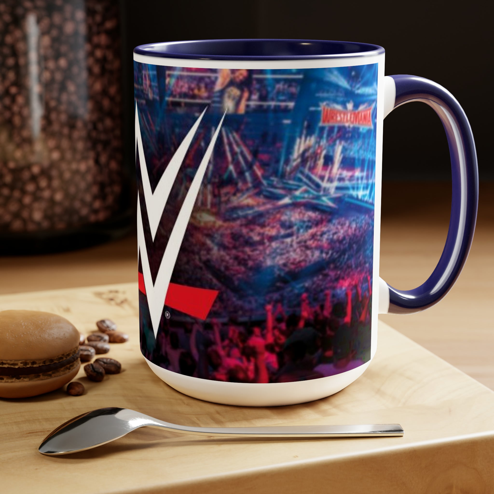 WWE- Logo White Ceramic Mug - Creations by Chris and Carlos