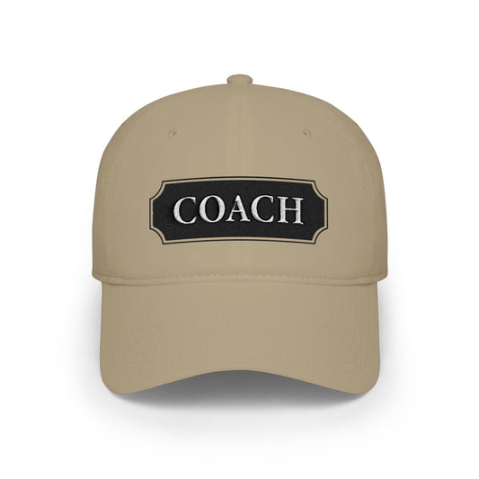 Coach Embroidered Patch Baseball Cap — Low Profile Coach Hat - Creations by Chris and Carlos