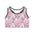 Pink Hydrangea Floral Sports Bra — Women's Floral Activewear, Pink Blossom Pattern