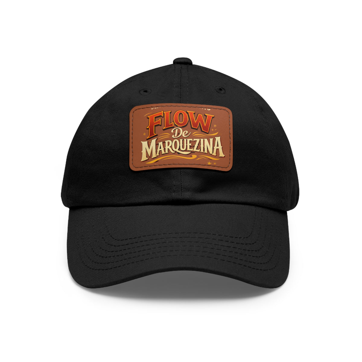 Leather Patch Dad Hat — "Flow de Marquezina" Vintage Logo