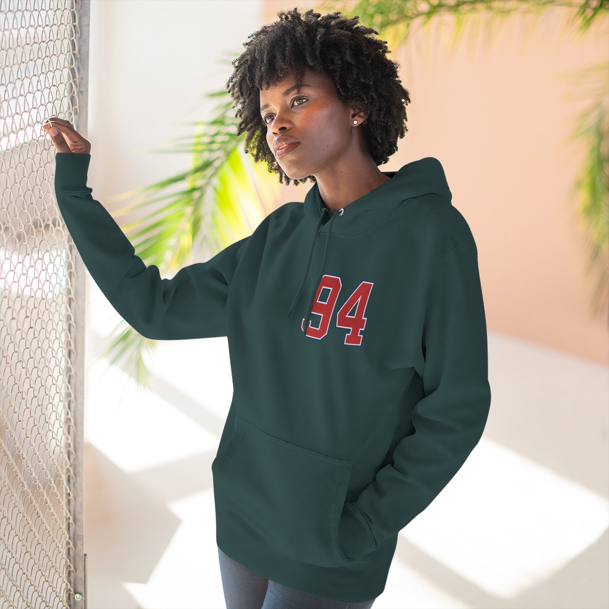 94 BNY Bunny Football Hoodie — Funny Easter Sports Pullover - Creations by Chris and Carlos