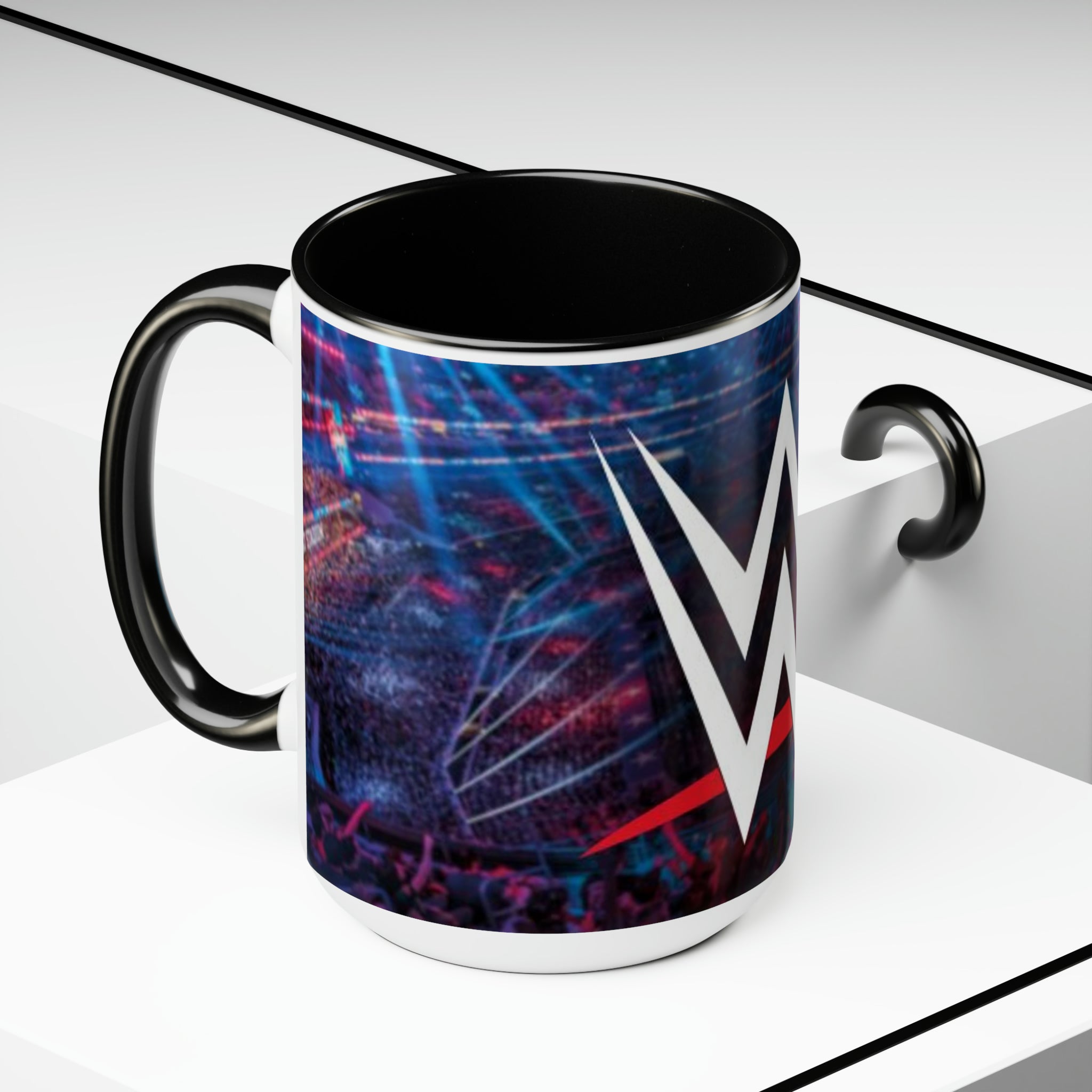 WWE- Logo White Ceramic Mug - Creations by Chris and Carlos