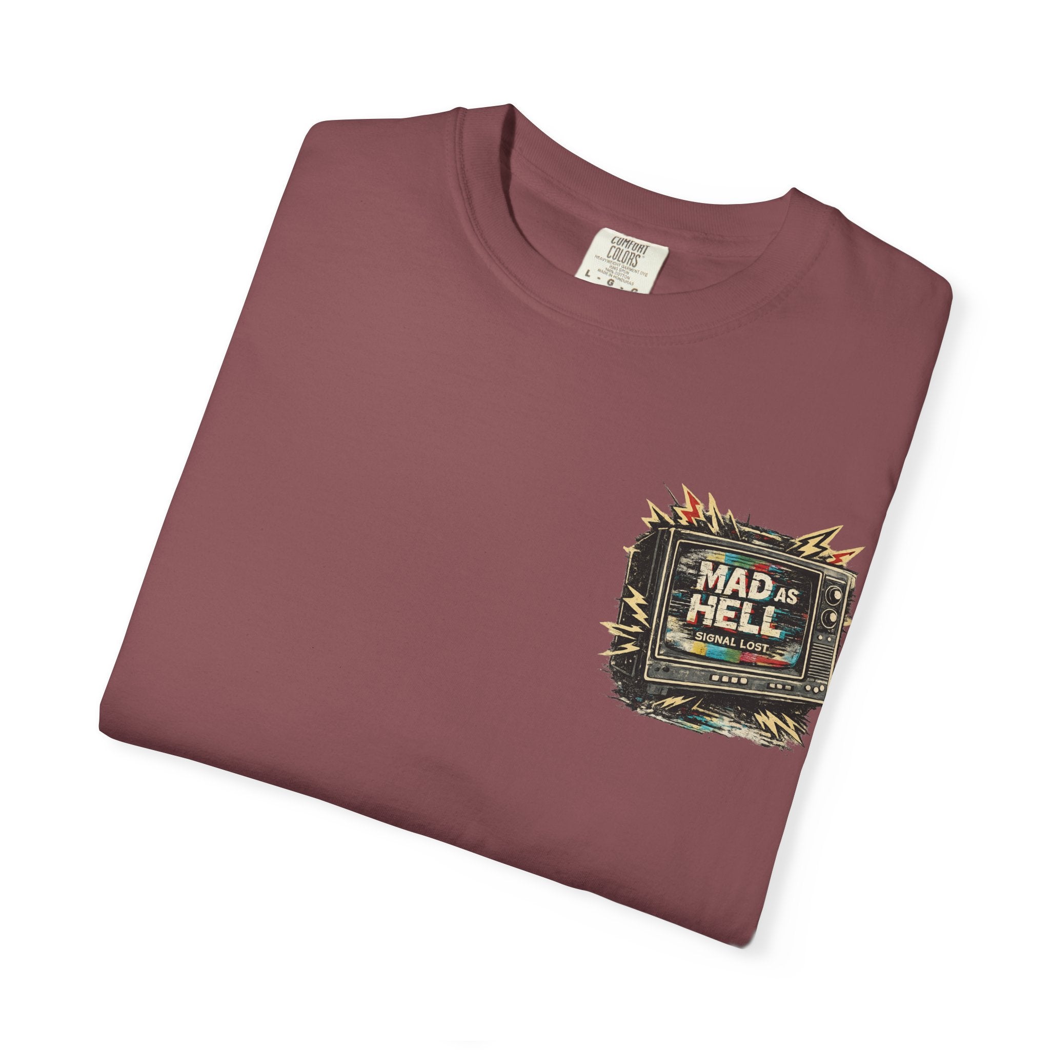 T-Shirt — "I'm As Mad As Hell" Retro TV Network Graphic Tee - Creations by Chris and Carlos