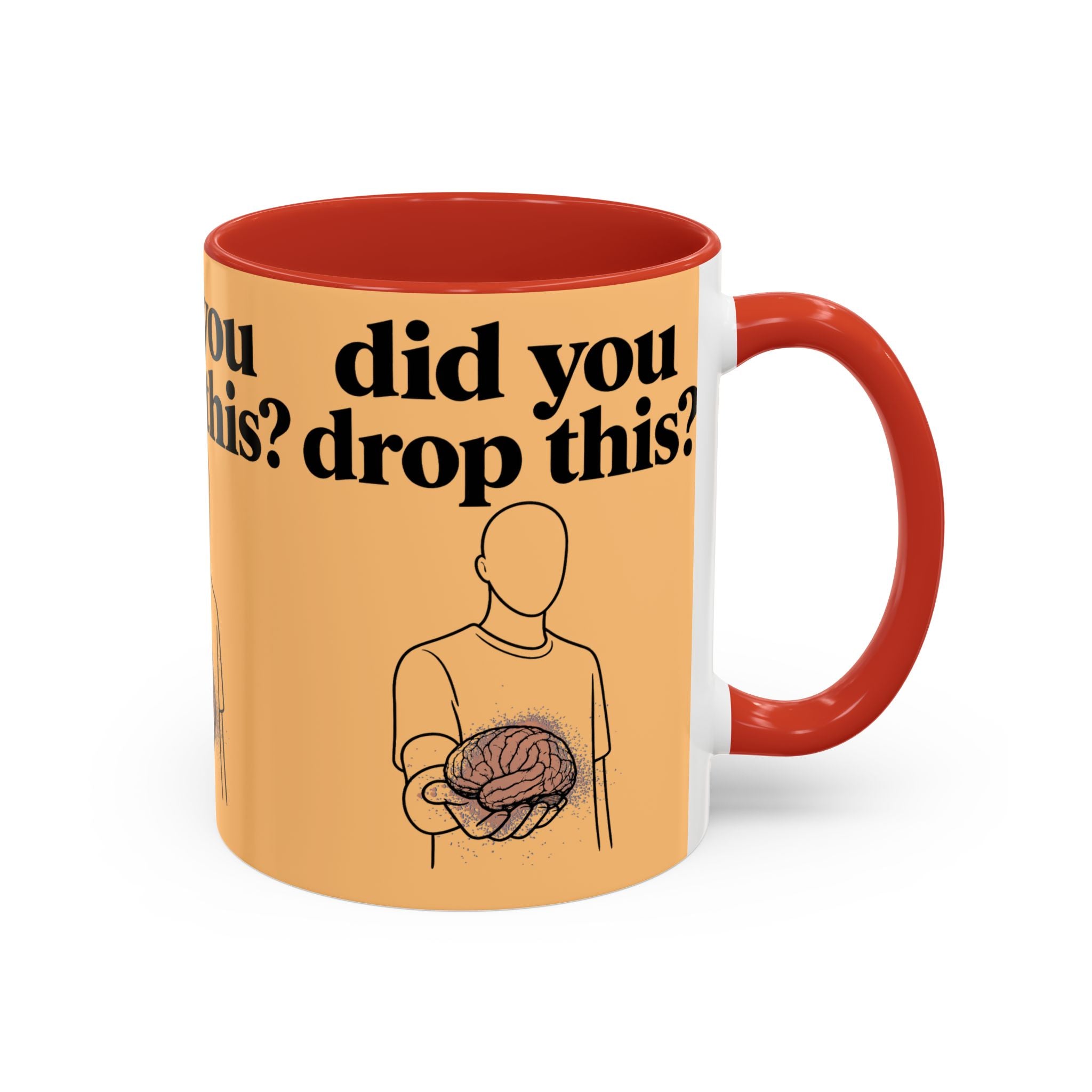 Did You Drop This? Brain Illustration Accent Coffee Mug - Creations by Chris and Carlos