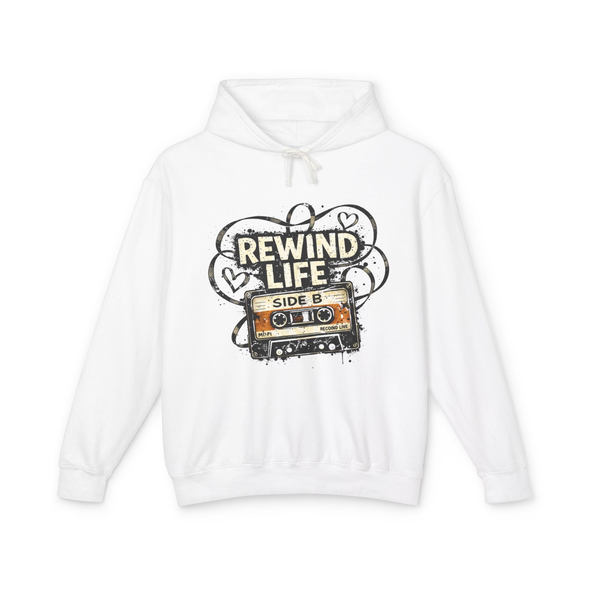 Retro 'Rewind Life' Cassette Hoodie - Creations by Chris and Carlos