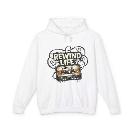 Retro 'Rewind Life' Cassette Hoodie - Creations by Chris and Carlos