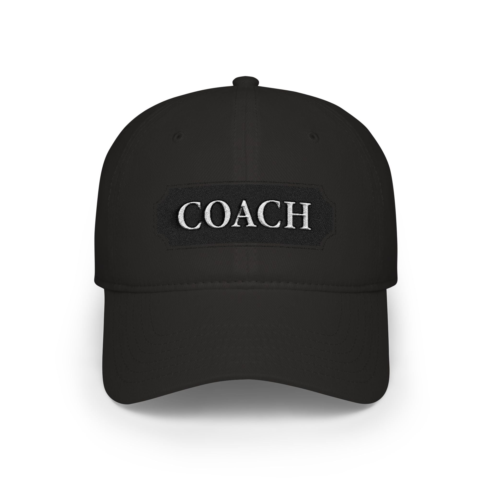 Coach Embroidered Patch Baseball Cap — Low Profile Coach Hat - Creations by Chris and Carlos