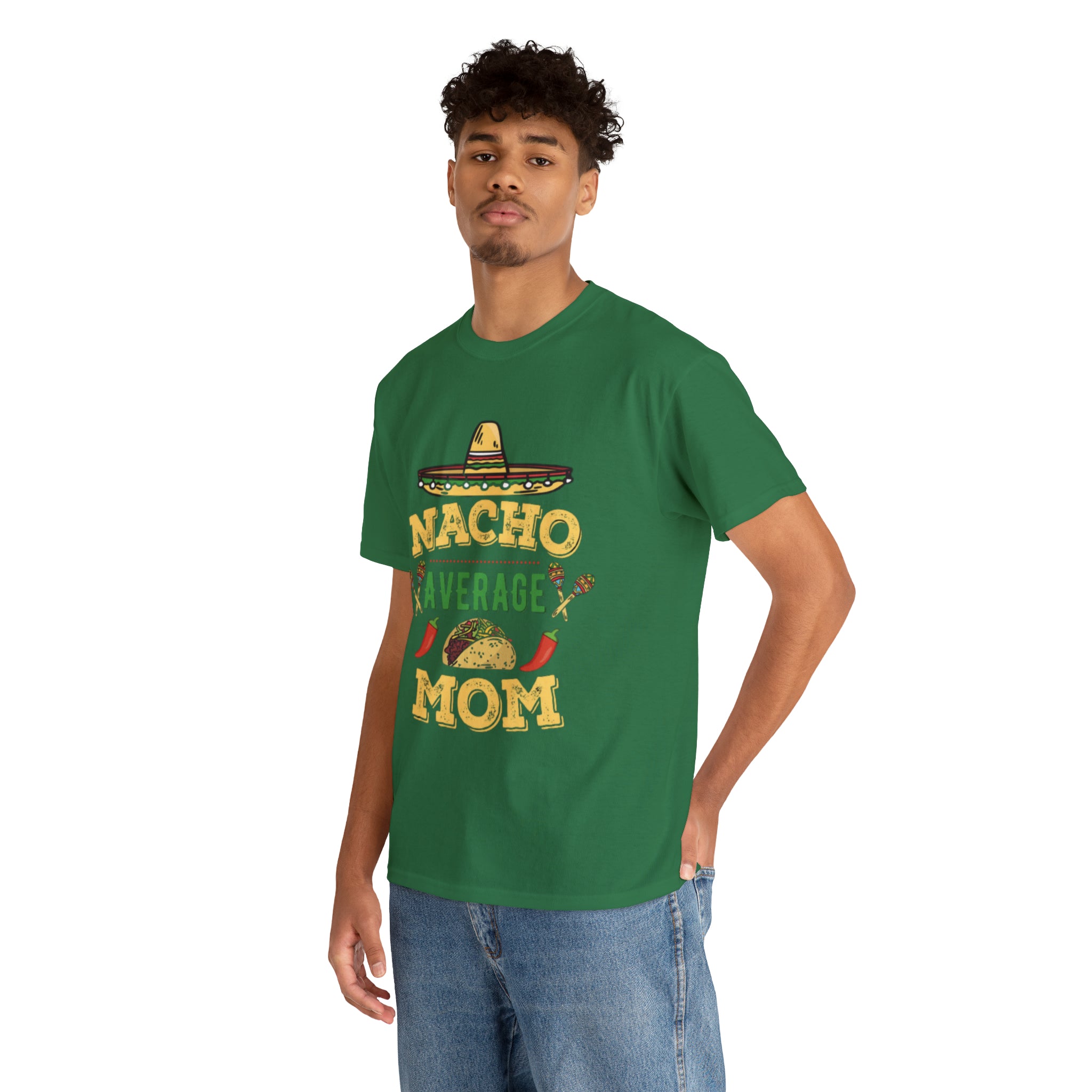 Nacho Average Mom- Unisex Heavy Cotton T-Shirt - Creations by Chris and Carlos