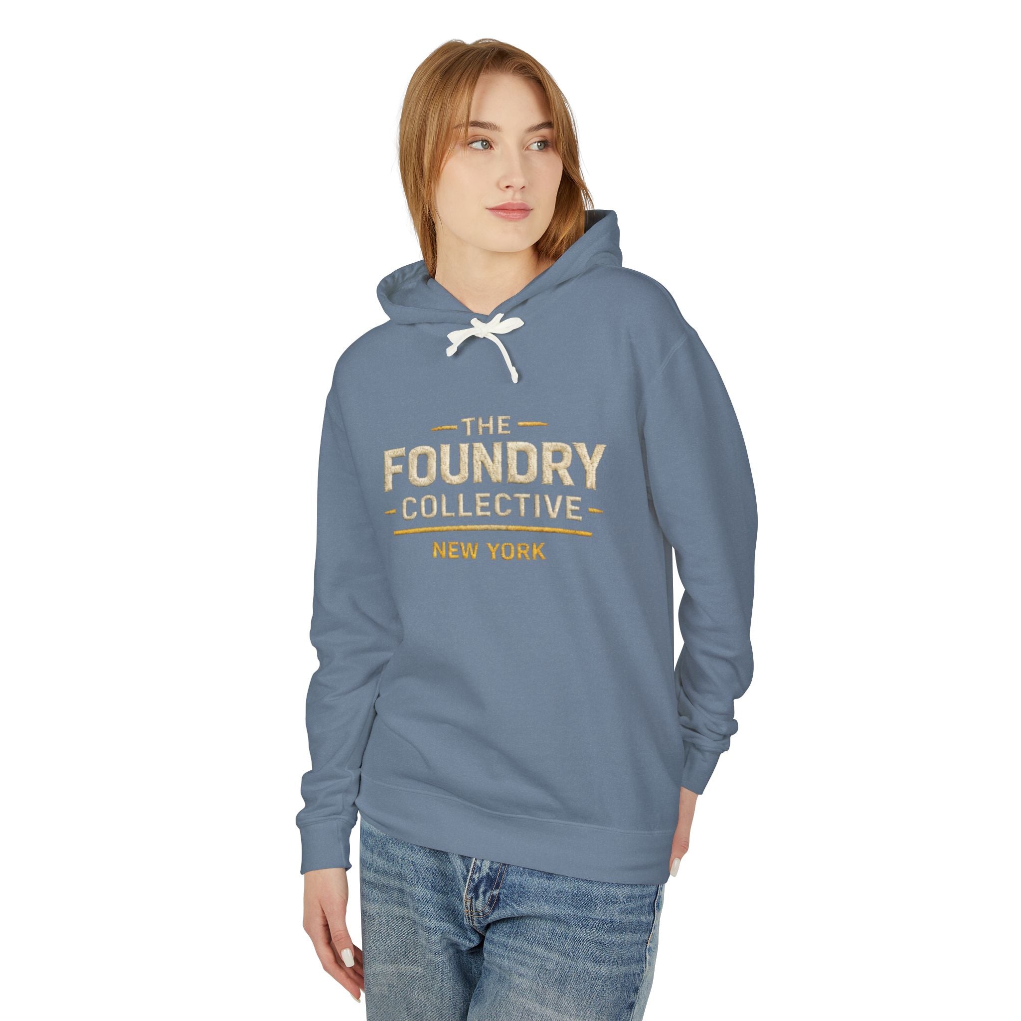The Foundry Collective New York Hoodie — Lightweight Vintage Logo Sweatshirt - Creations by Chris and Carlos