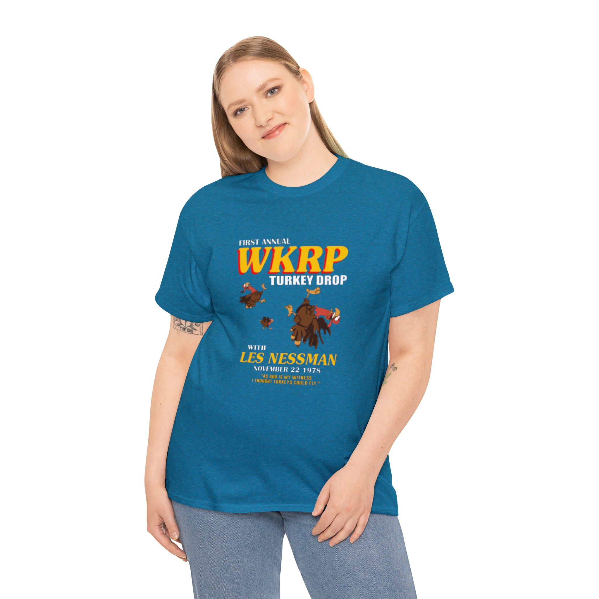 WKRP 70's TV Show- Unisex Heavy Cotton T-Shirt - Creations by Chris and Carlos