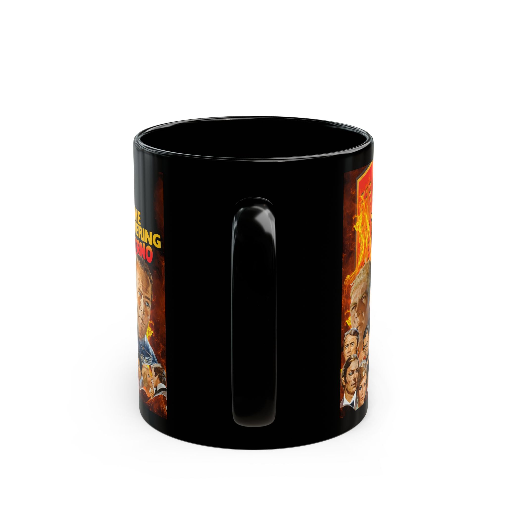 The Towering Inferno Movie Collage Mug — Retro Disaster Film Coffee Cup (11oz/15oz) - Creations by Chris and Carlos
