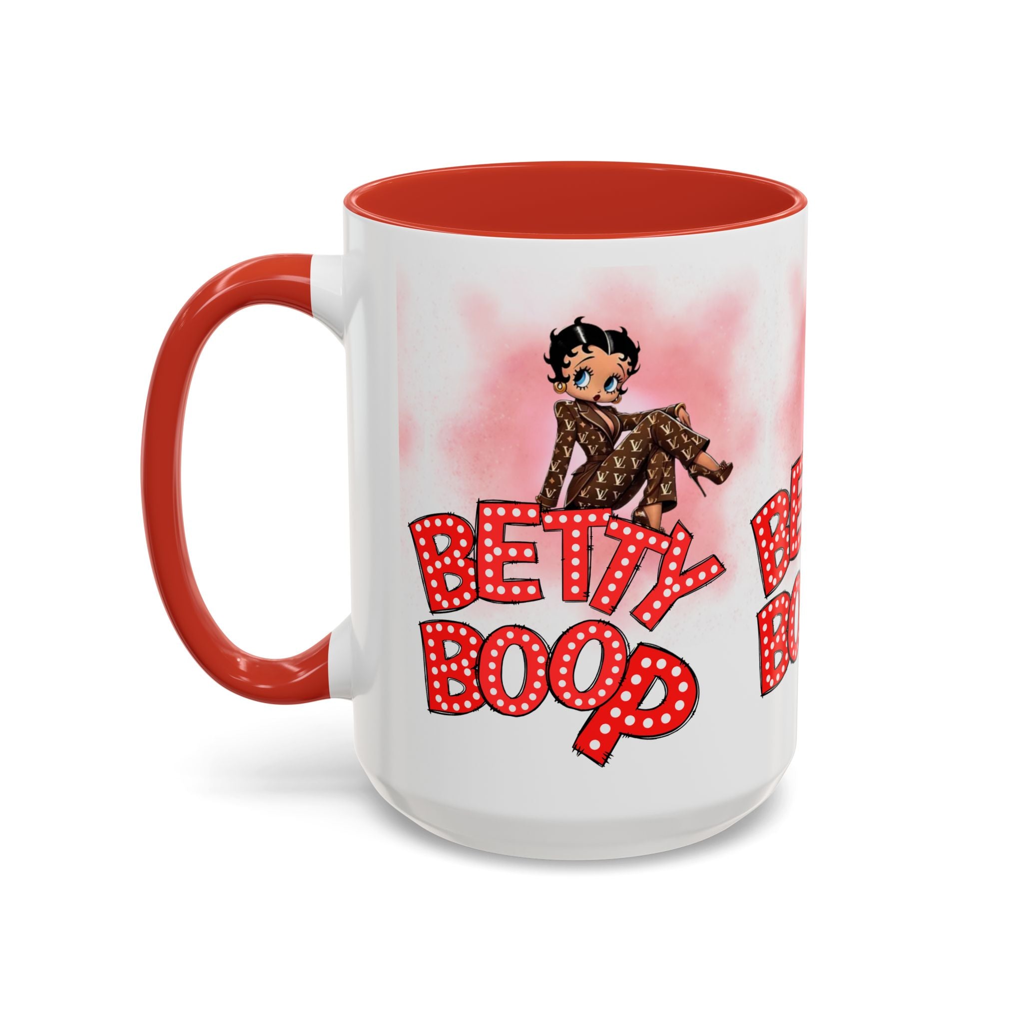 Betty Boop Pink Accent Coffee Mug — Retro Vintage Cartoon Tea Cup (11/15 oz) - Creations by Chris and Carlos