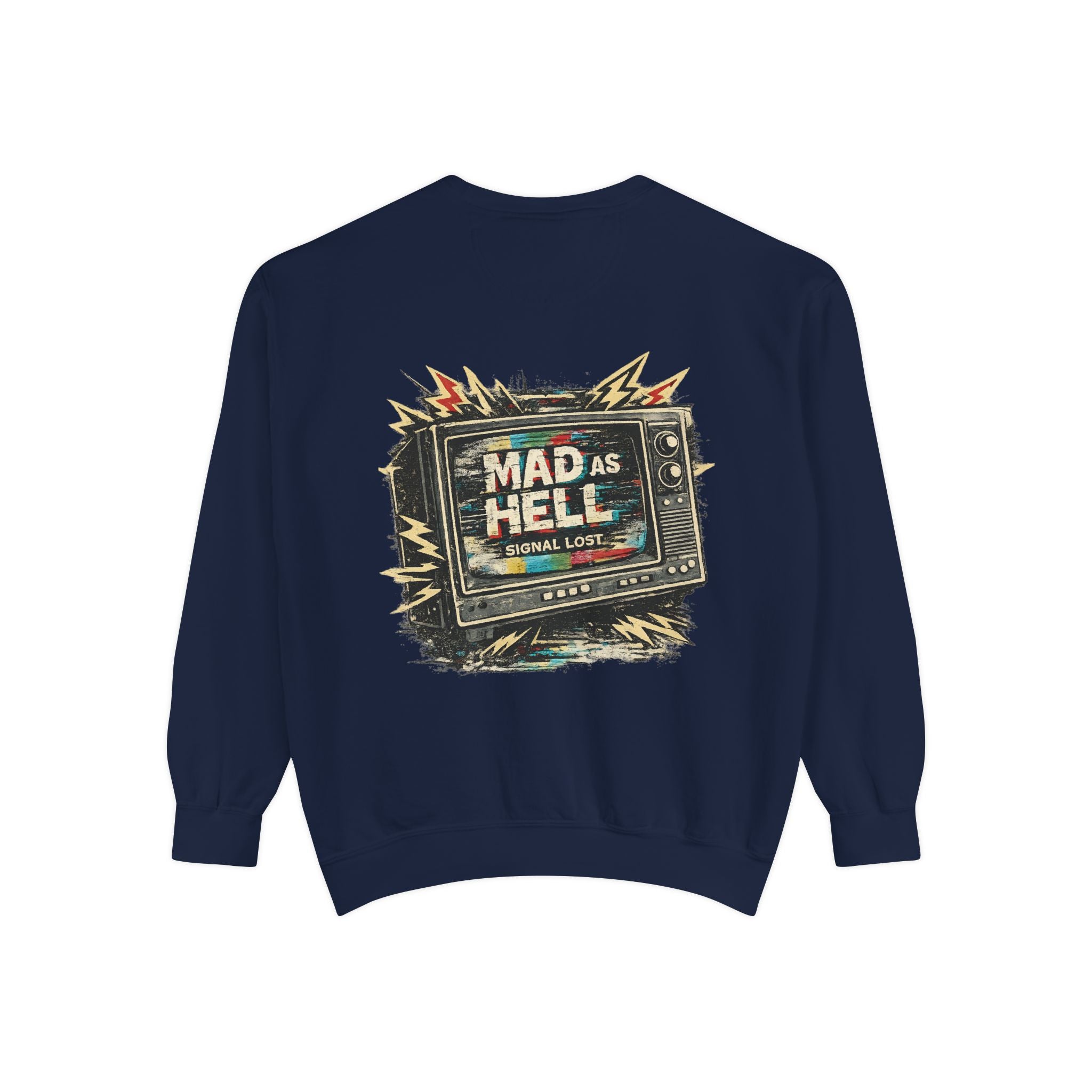 Mad As Hell TV Network Sweatshirt — Vintage Protest Graphic Crewneck - Creations by Chris and Carlos
