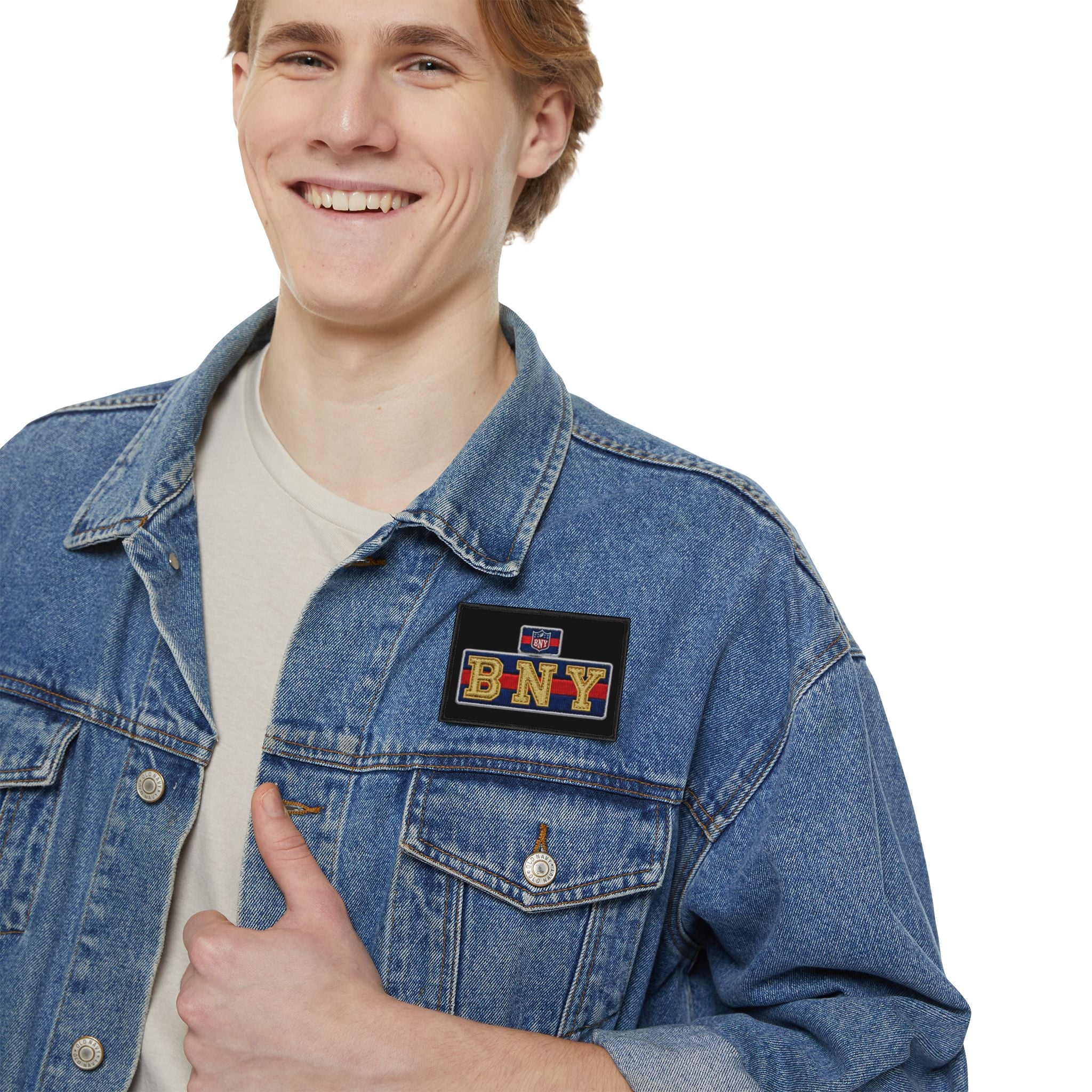 BNY Iron-On Patch — Retro Lettering Badge for Jackets, Bags & Denim - Creations by Chris and Carlos