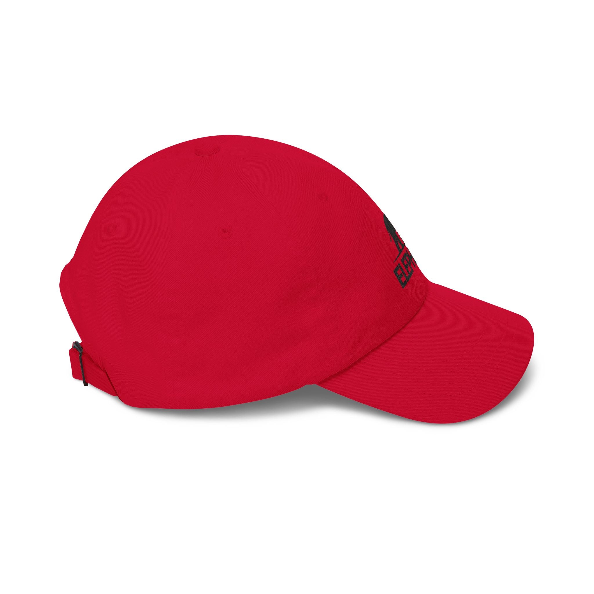 Elephant Logo Dad Cap – Embroidered Classic White Baseball Hat - Creations by Chris and Carlos