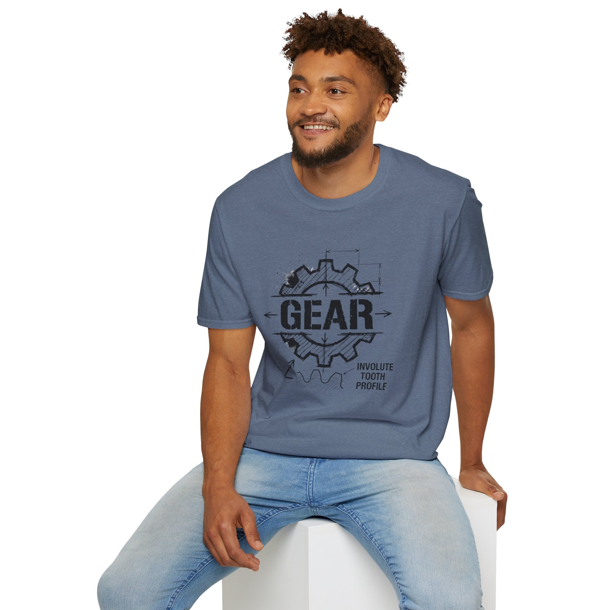 The Foundry Collective Gear Blueprint T-Shirt — Mechanical Engineering Sketch Tee - Creations by Chris and Carlos