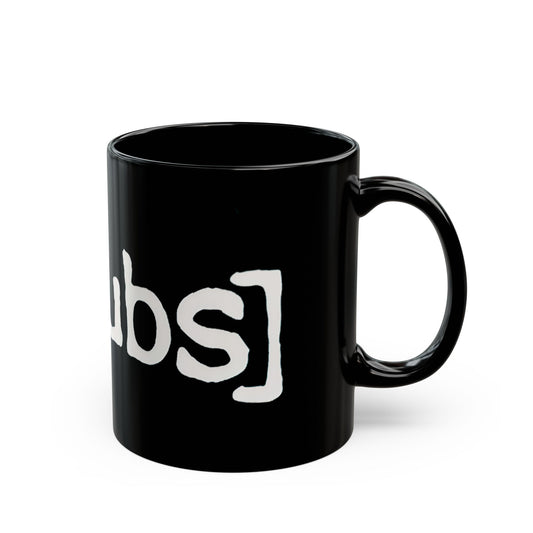 Black Coffee Mug — "scrubs" White Grunge Text | Funny Nurse & Medical Staff Gift (11oz, 15oz) - Creations by Chris and Carlos