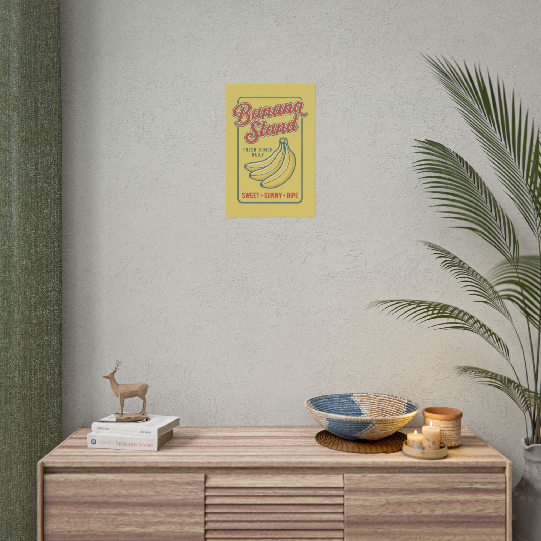 Banana Stand Retro Poster — Vintage Fruit Market Wall Art (Rolled Poster) - Creations by Chris and Carlos