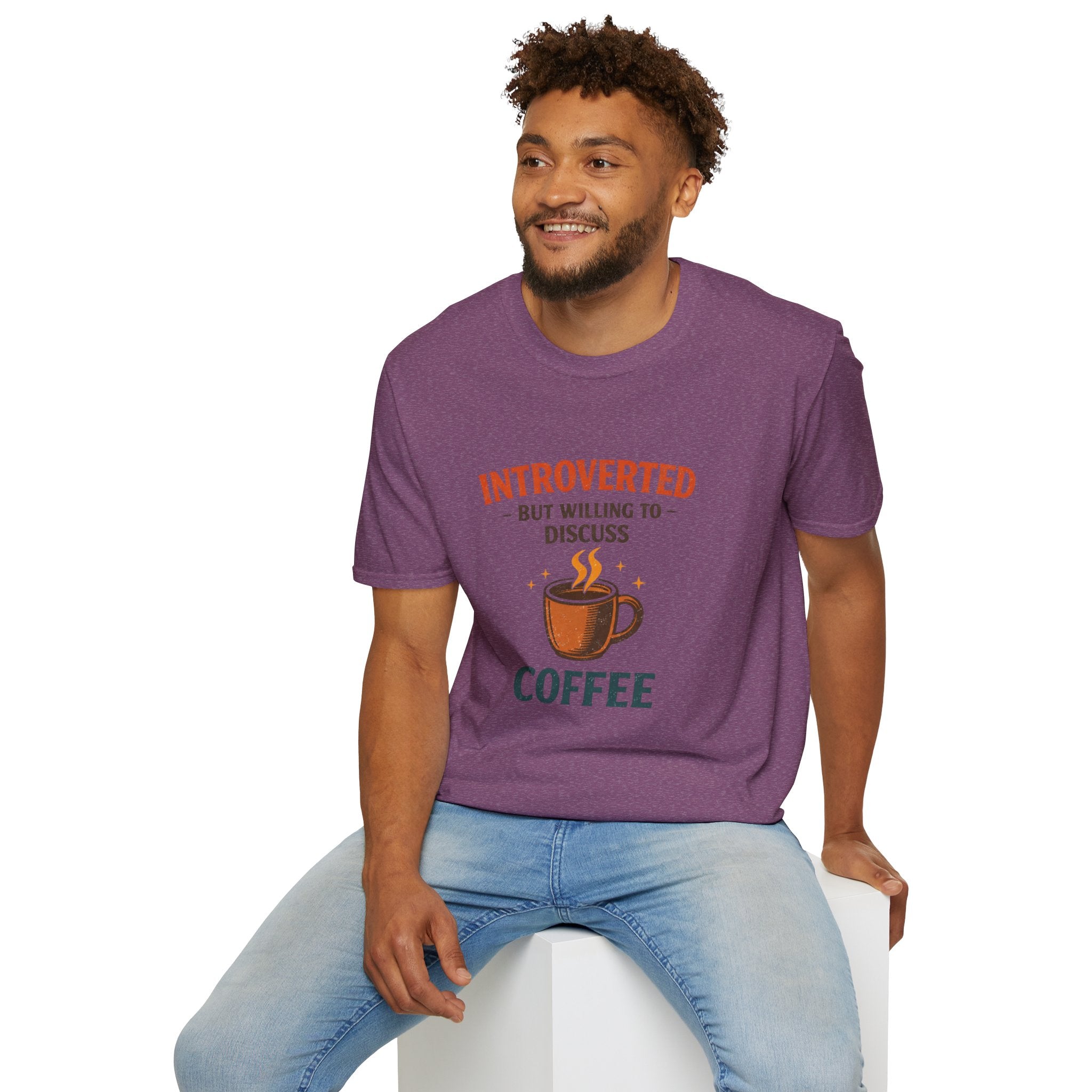 Introverted But Willing to Discuss Coffee T-Shirt - Creations by Chris and Carlos