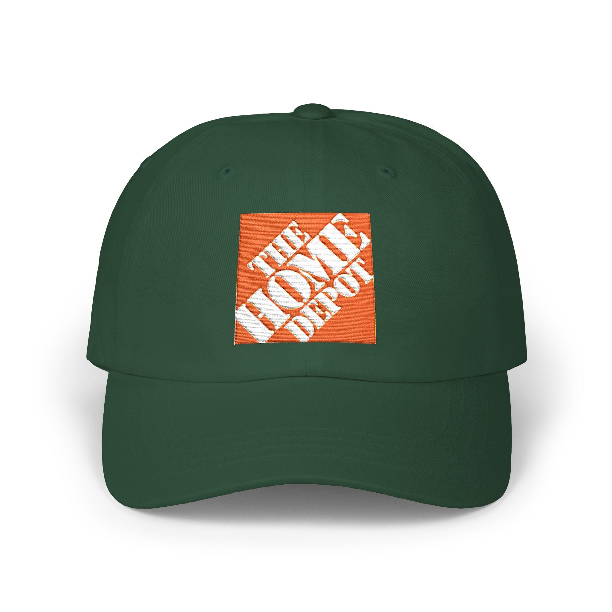 Dad Cap — Embroidered Orange Home Depot Logo Baseball Hat - Creations by Chris and Carlos