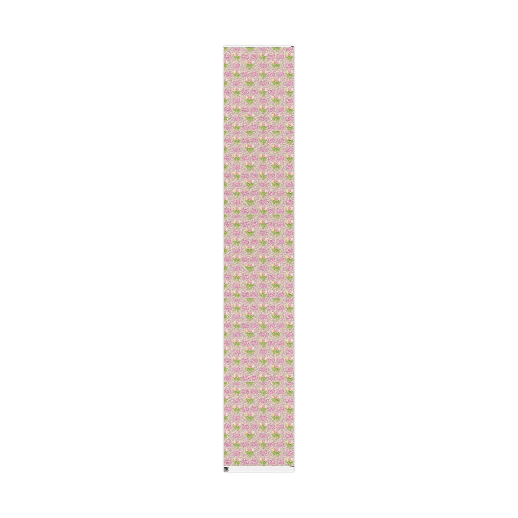 Easter Floral Tulip Wrapping Paper Roll — Pink Vintage Bouquet Gift Wrap - Creations by Chris and Carlos
