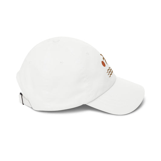Dad Cap — Embroidered Palm Tree Sunset Beach Hat - Creations by Chris and Carlos