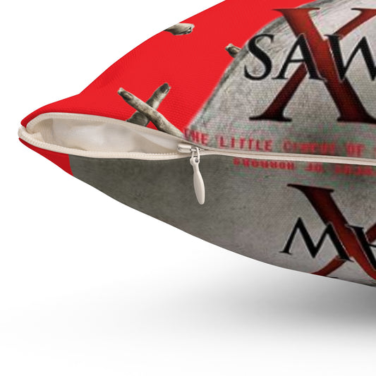 Saw X Movie- Spun Square Pillow - Creations by Chris and Carlos