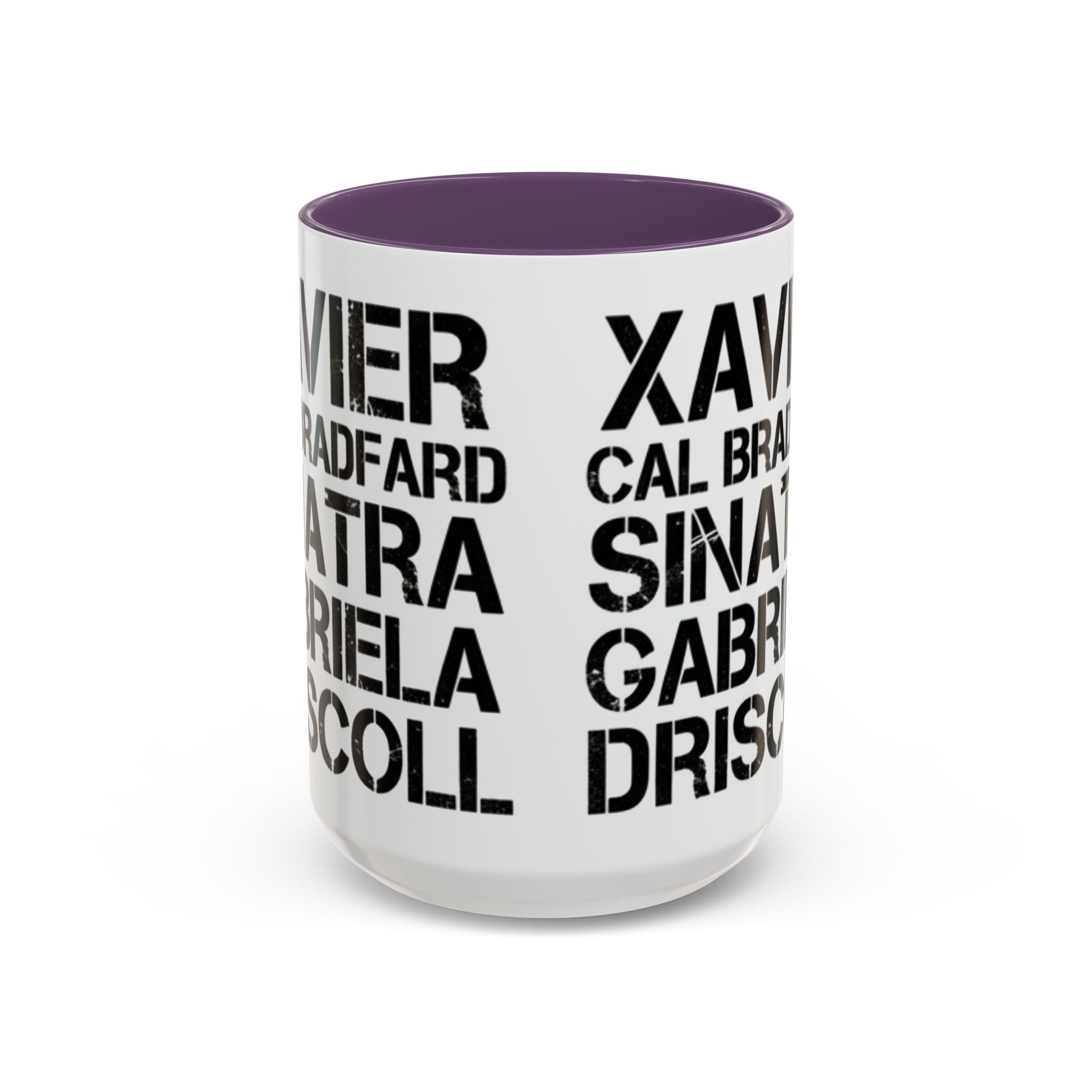 Paradise TV Show Typography Names Accent Coffee Mug — Bold Black Name List Design (11/15oz) - Creations by Chris and Carlos
