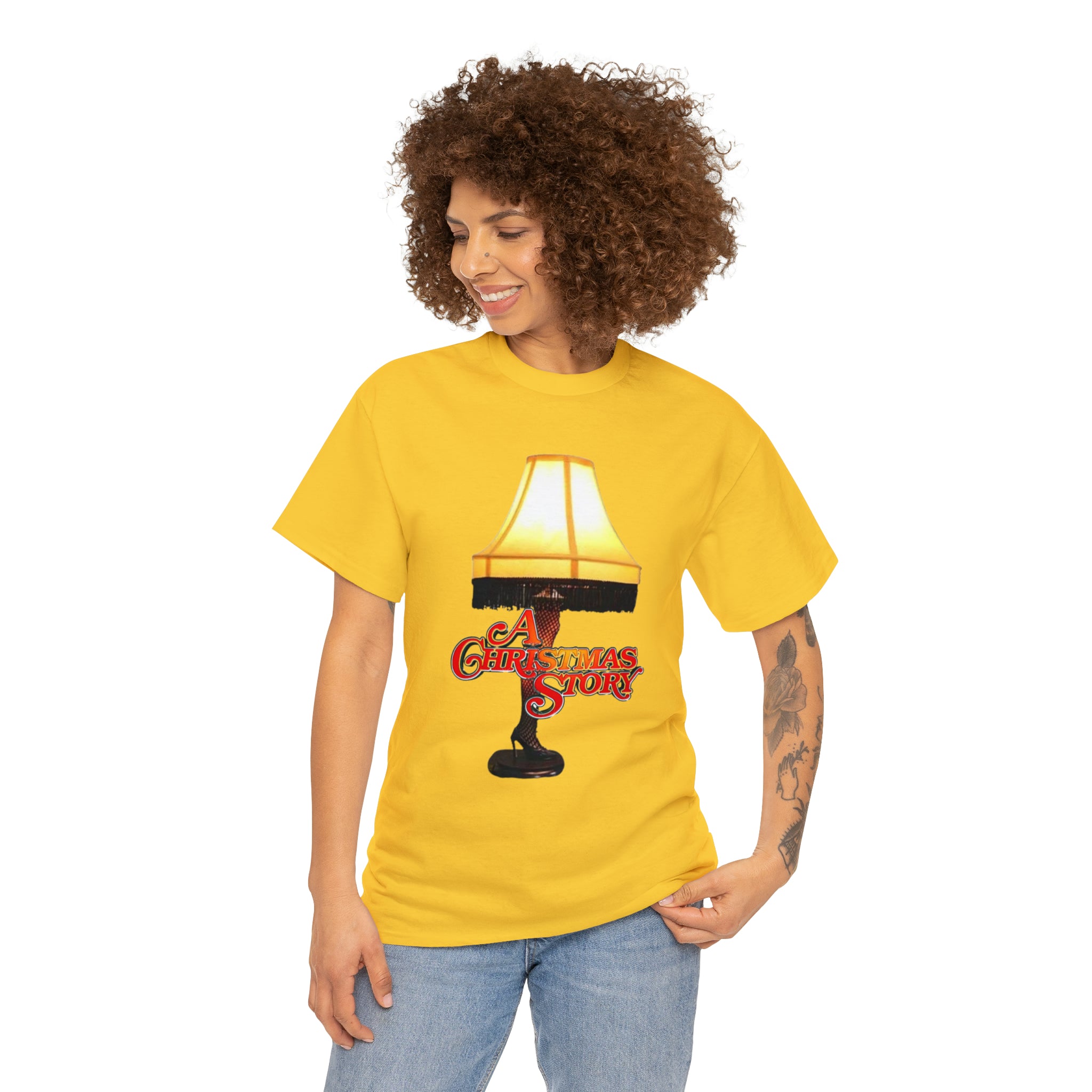 A Christmas Story- Leg Lamp Unisex Heavy Cotton T-Shirt - Creations by Chris and Carlos