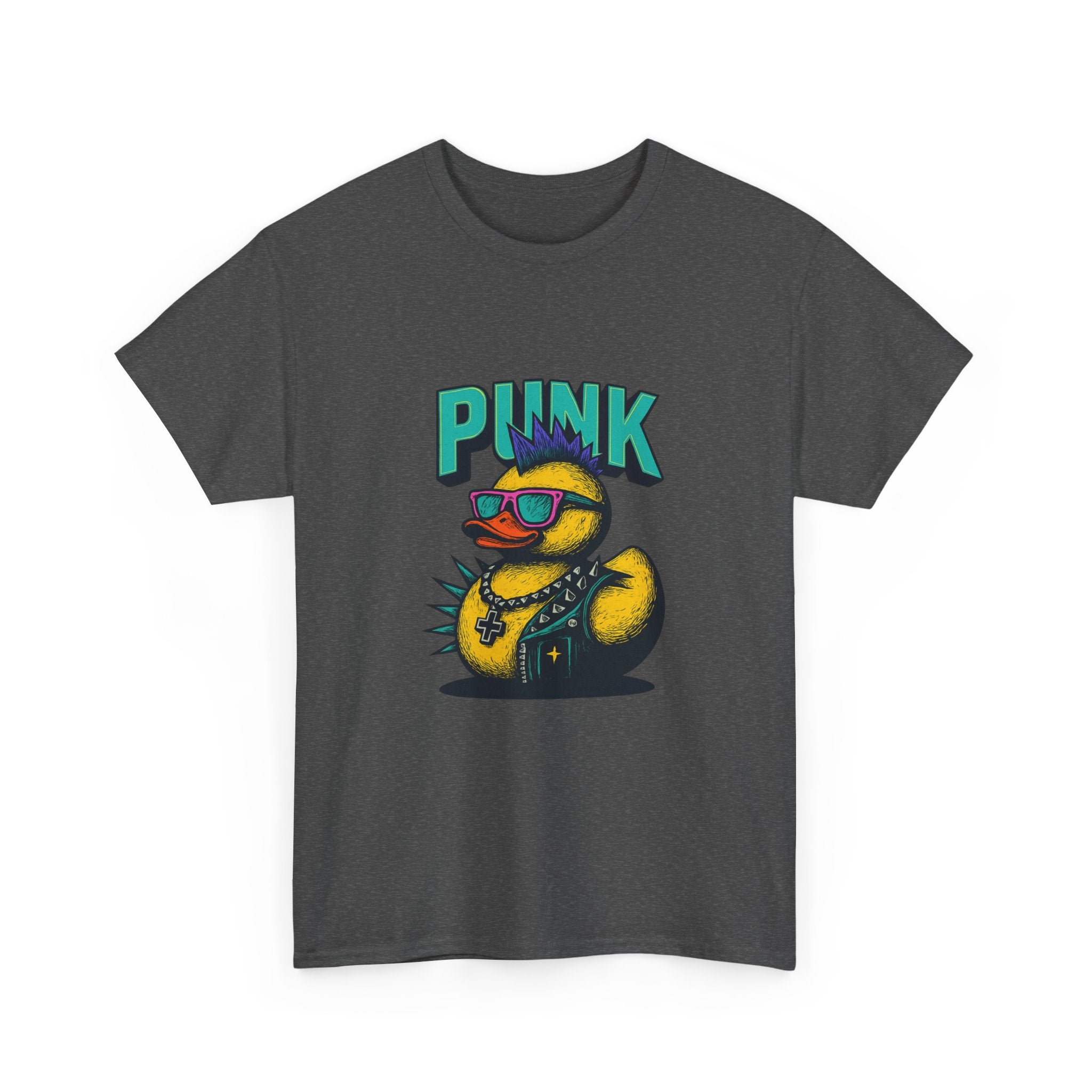 Punk Rubber Duck T-Shirt — Retro Sunglasses Duck Graphic Tee - Creations by Chris and Carlos