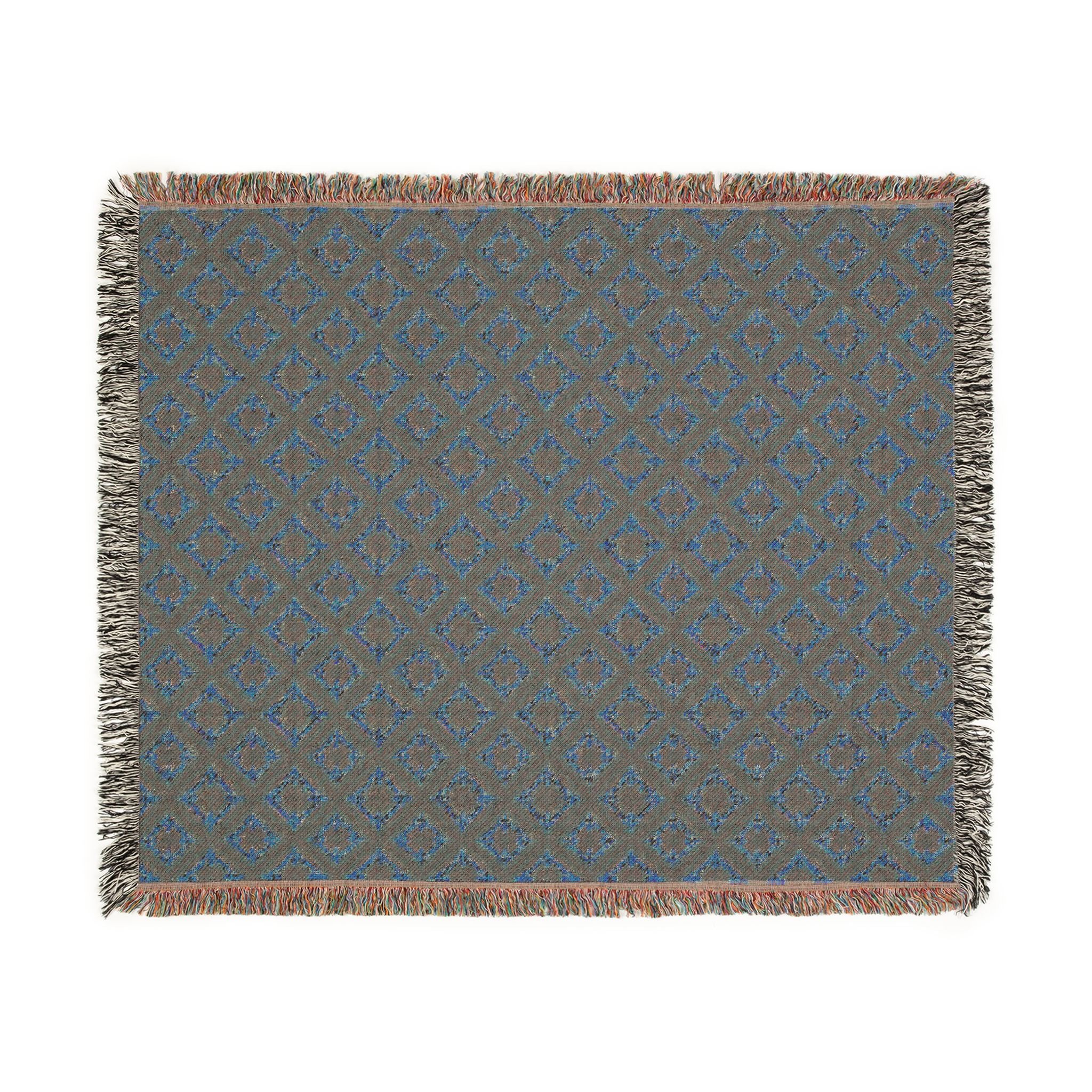 Plumstead Manor Blanket — Vintage Diamond Pattern Throw (Boho Geometric, Cozy Home Accent) - Creations by Chris and Carlos