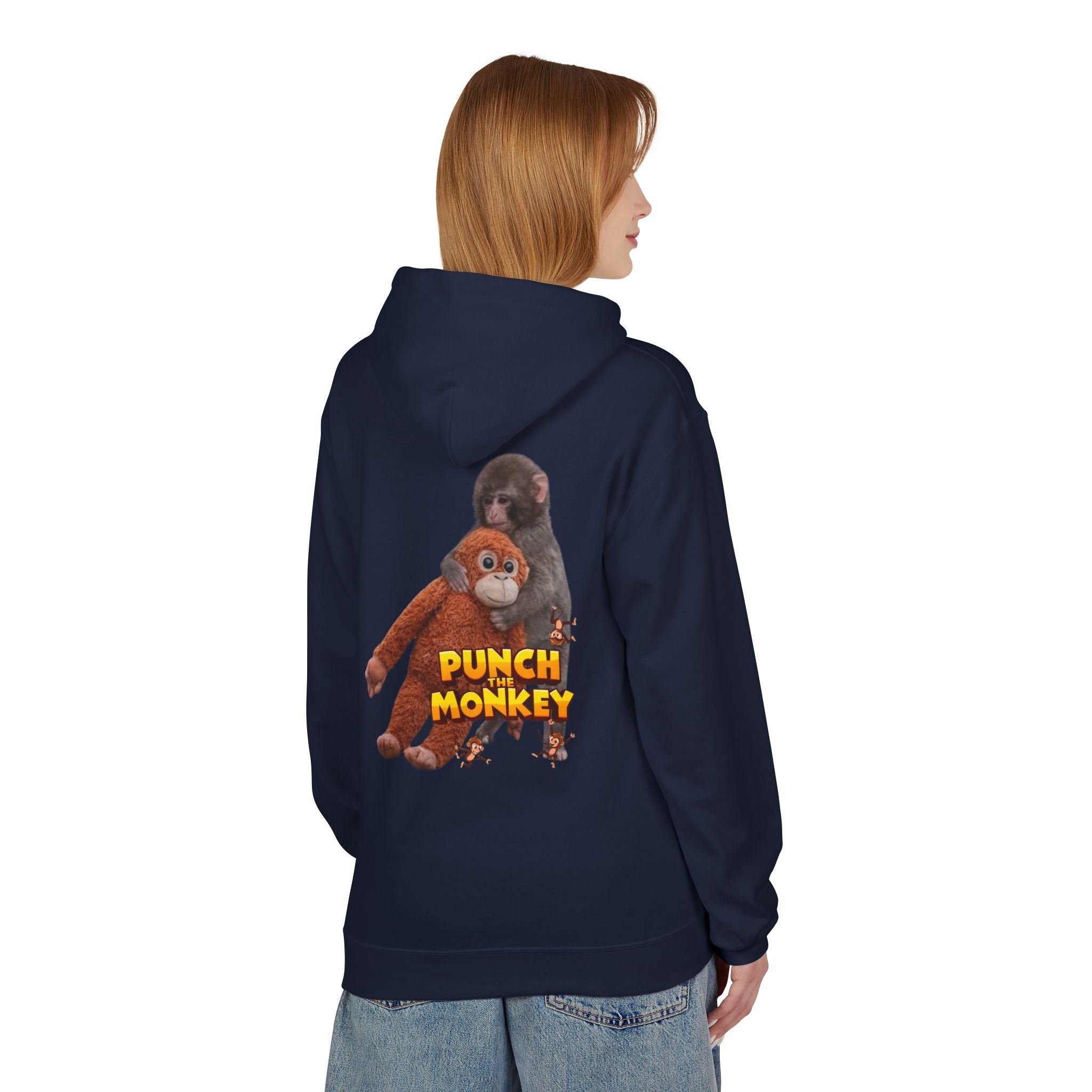 Punch Monkey Hoodie — Retro Cartoon Monkey Graphic Sweatshirt - Creations by Chris and Carlos