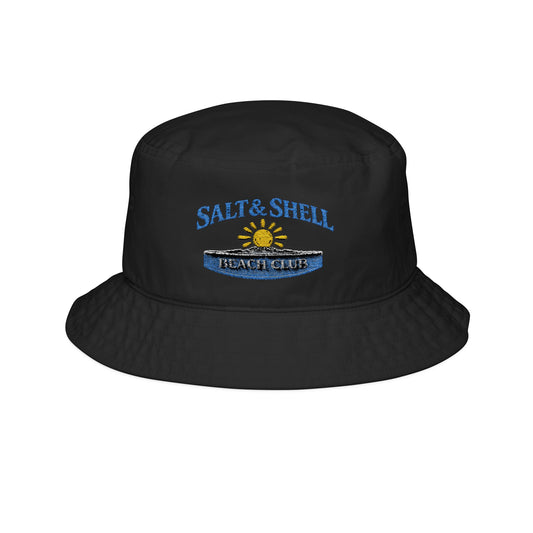 Salt & Shell Embroidered Bucket Hat – Beach Sun & Surf Logo - Creations by Chris and Carlos