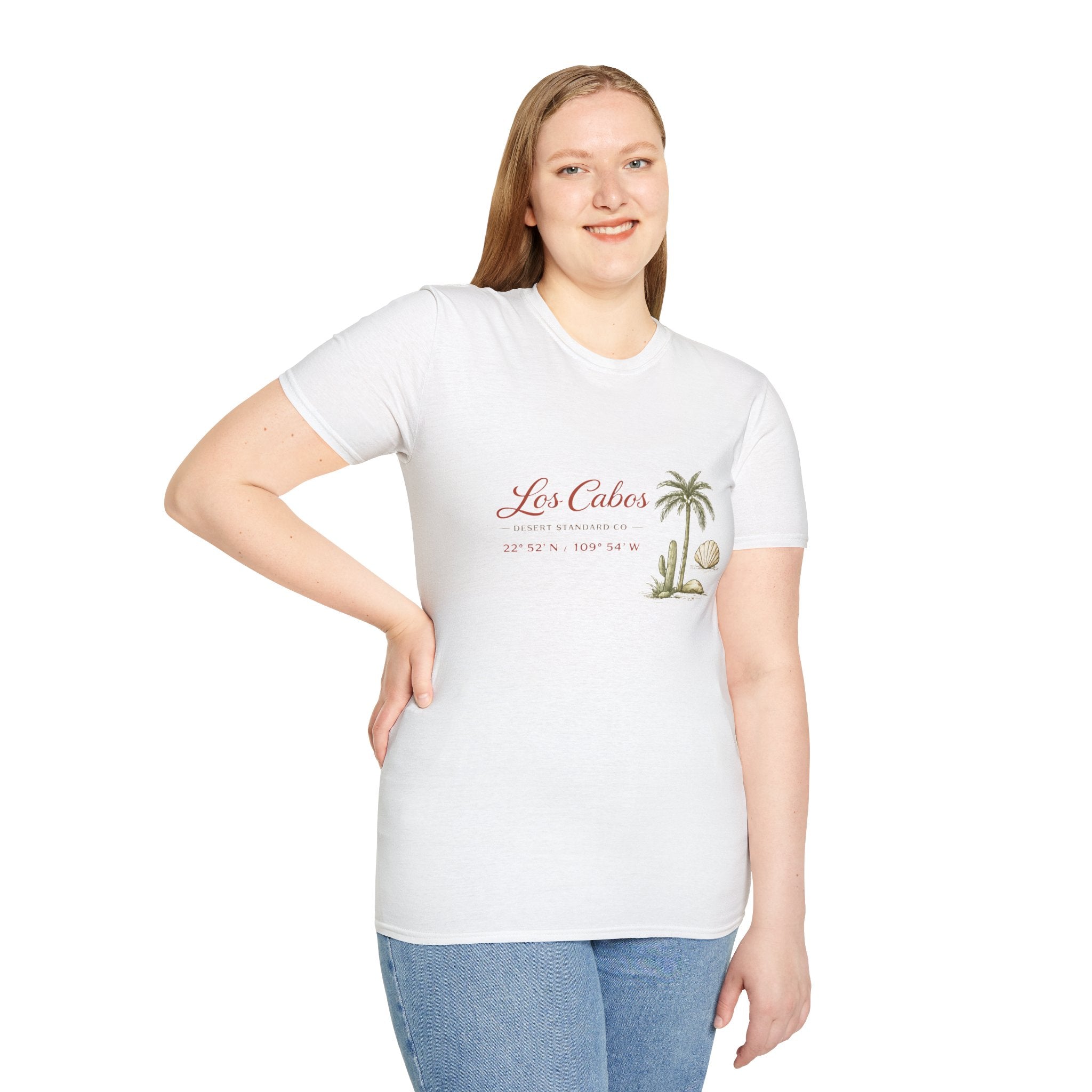 Los Cabos Palm Beach T-Shirt — Tropical Vacation Tee with Shell Graphic - Creations by Chris and Carlos