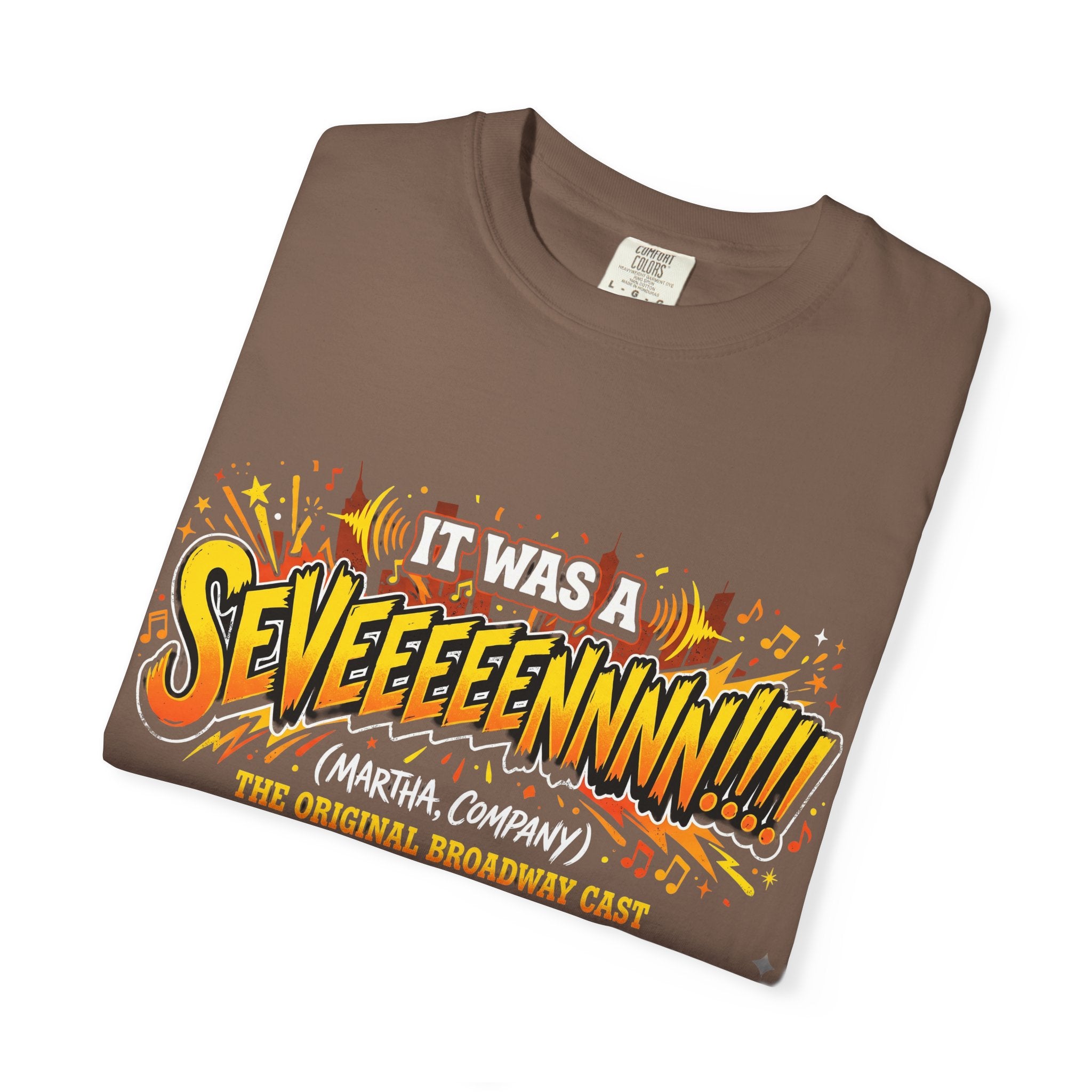 SEVEEEEEENNNN!!! Comic-Style Graphic T-Shirt - Creations by Chris and Carlos