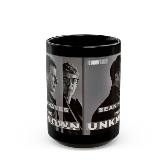 Sean Hayes- Black Photo Collage Mug — 'The Unknown' Broadway Play Portrait Design - Creations by Chris and Carlos