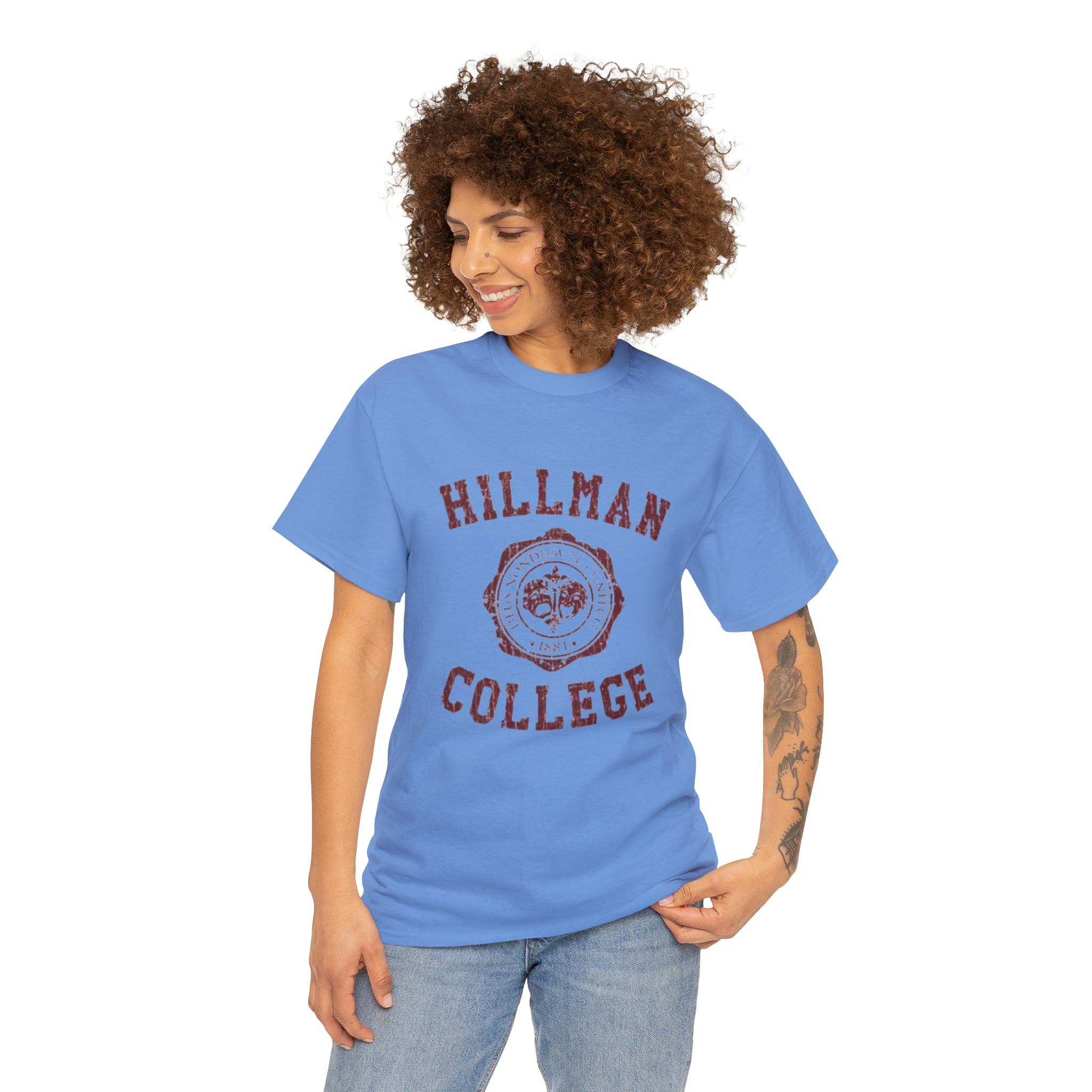 Hillman College- Unisex Heavy Cotton T-Shirt - Creations by Chris and Carlos